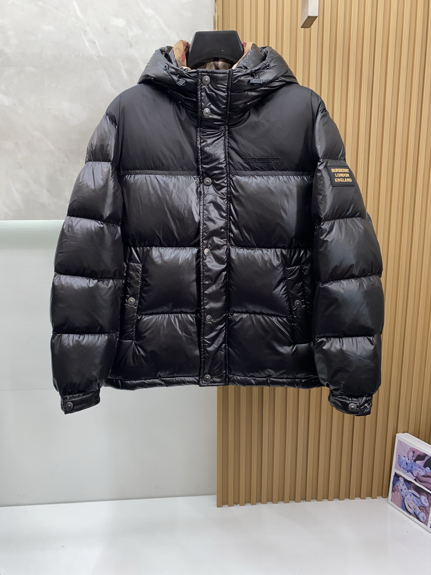Burberry Male Down Jacket White Duck Down Hooded M-l-xl