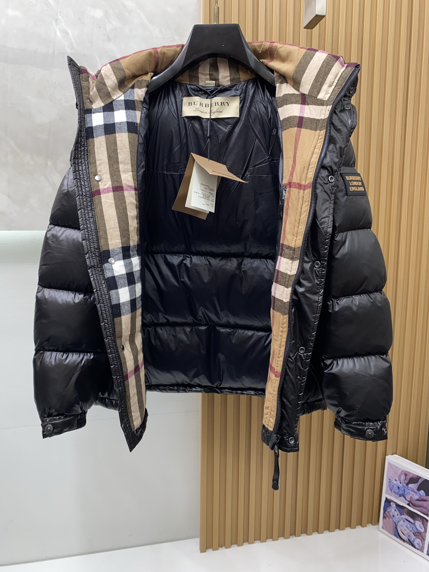 Burberry Male Down Jacket White Duck Down Hooded M-l-xl