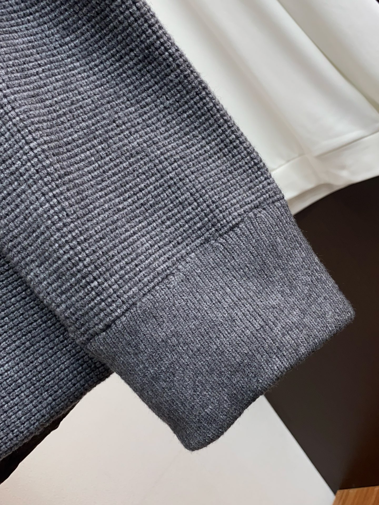 Thom Browne Male Down Jacket Knitted Hooded M-xl