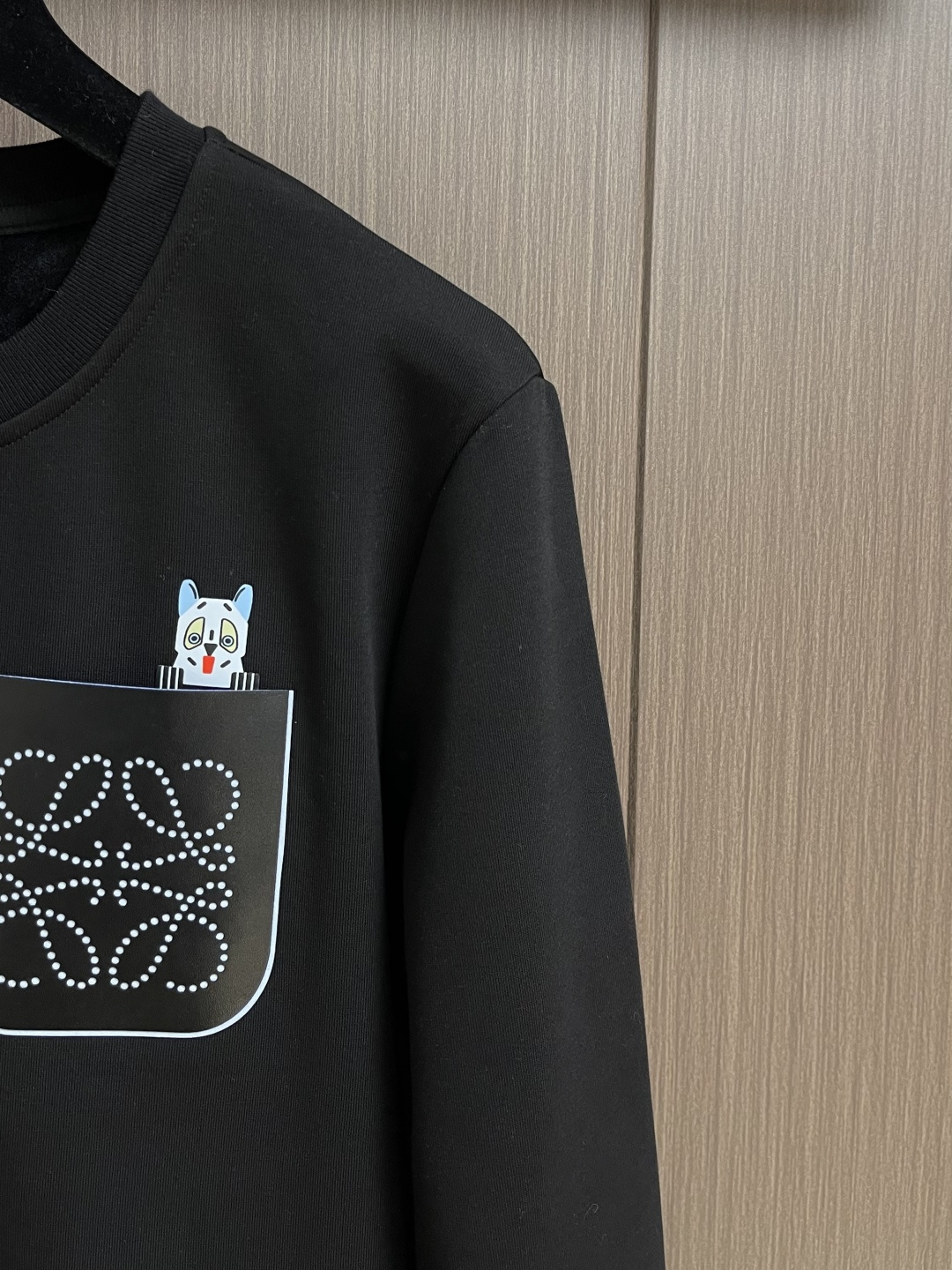 Loewe Hoodie Cotton Black Fleece Lined S-m-l-xl