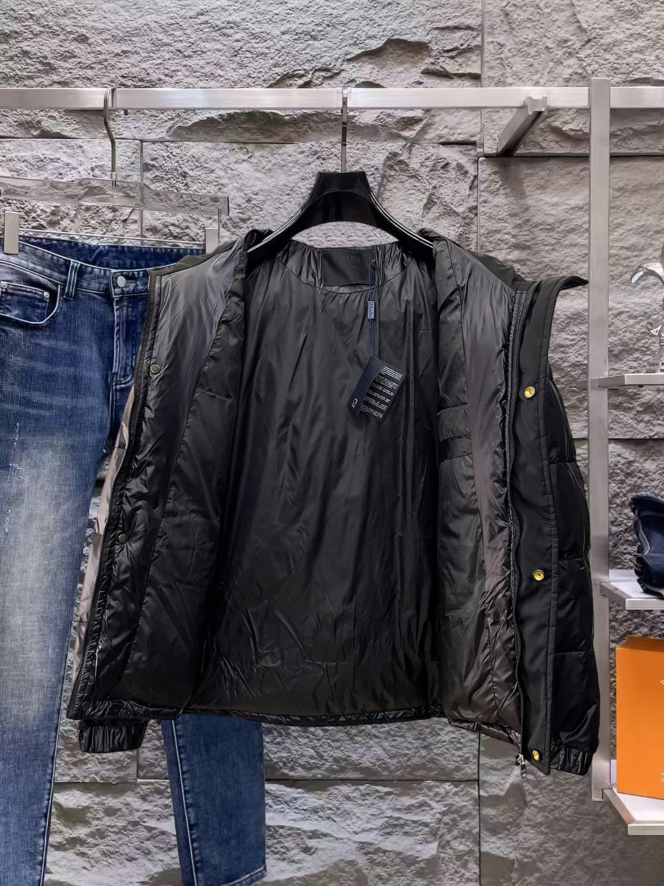 Prada Couple Down Jacket Goose Down M-l-xl