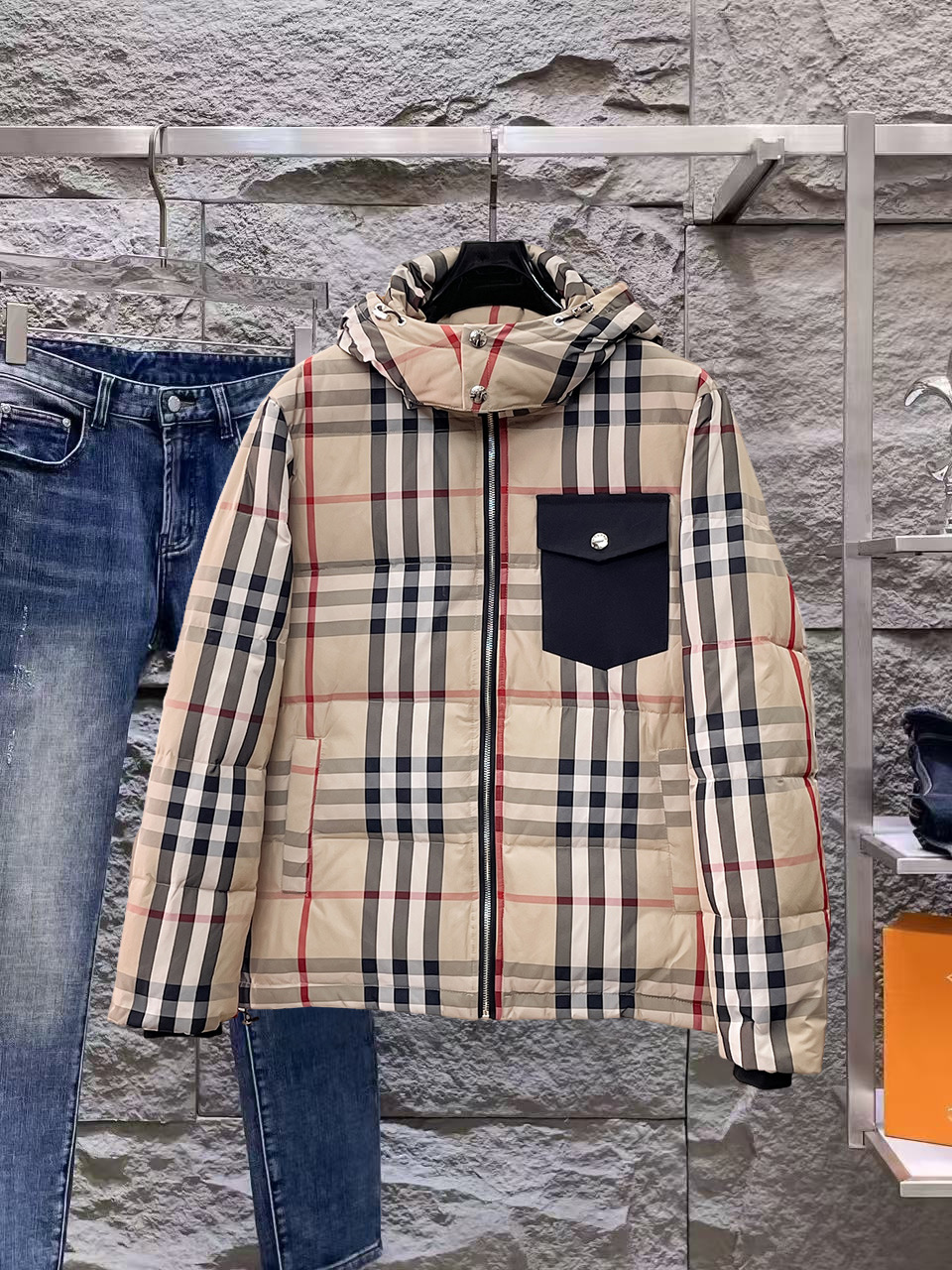 Burberry Couple Down Jacket Goose Down M-l-xl