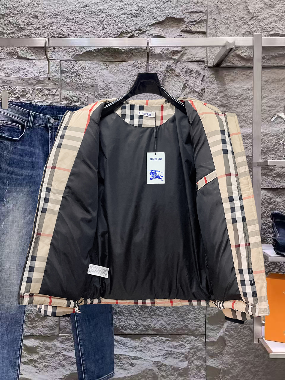 Burberry Couple Down Jacket Goose Down M-l-xl