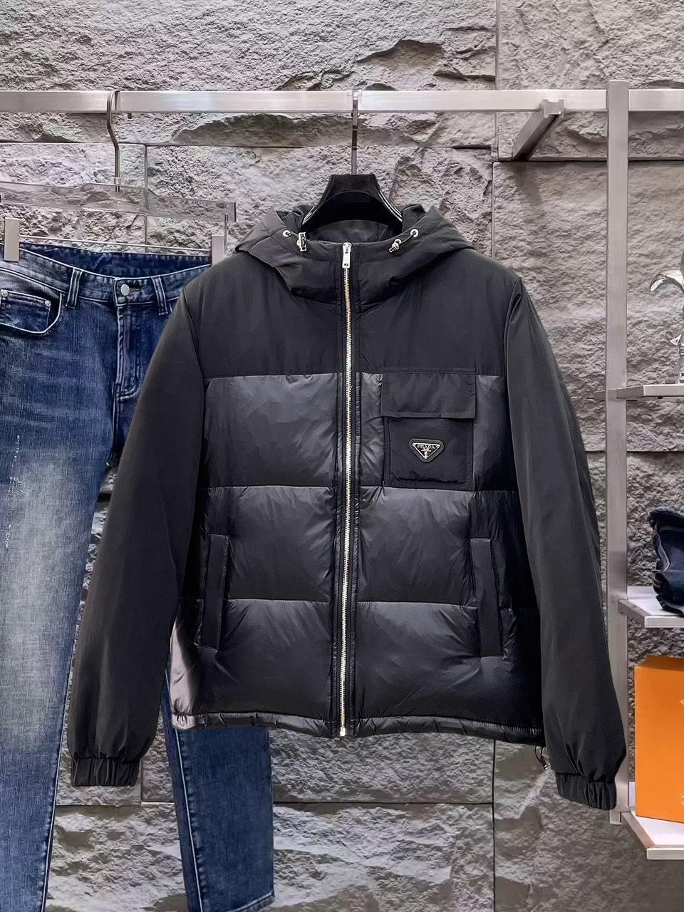 Prada Couple Down Jacket Goose Down M-l-xl