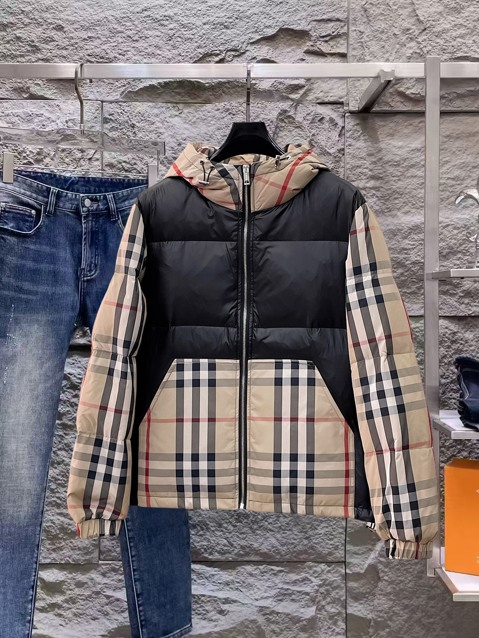 Burberry Couple Down Jacket Goose Down M-l-xl