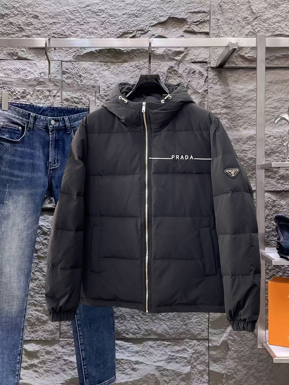 Prada Couple Down Jacket Goose Down M-l-xl