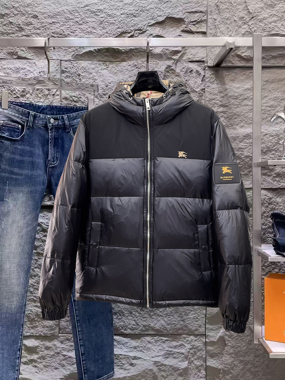 Burberry Couple Down Jacket Goose Down M-l-xl