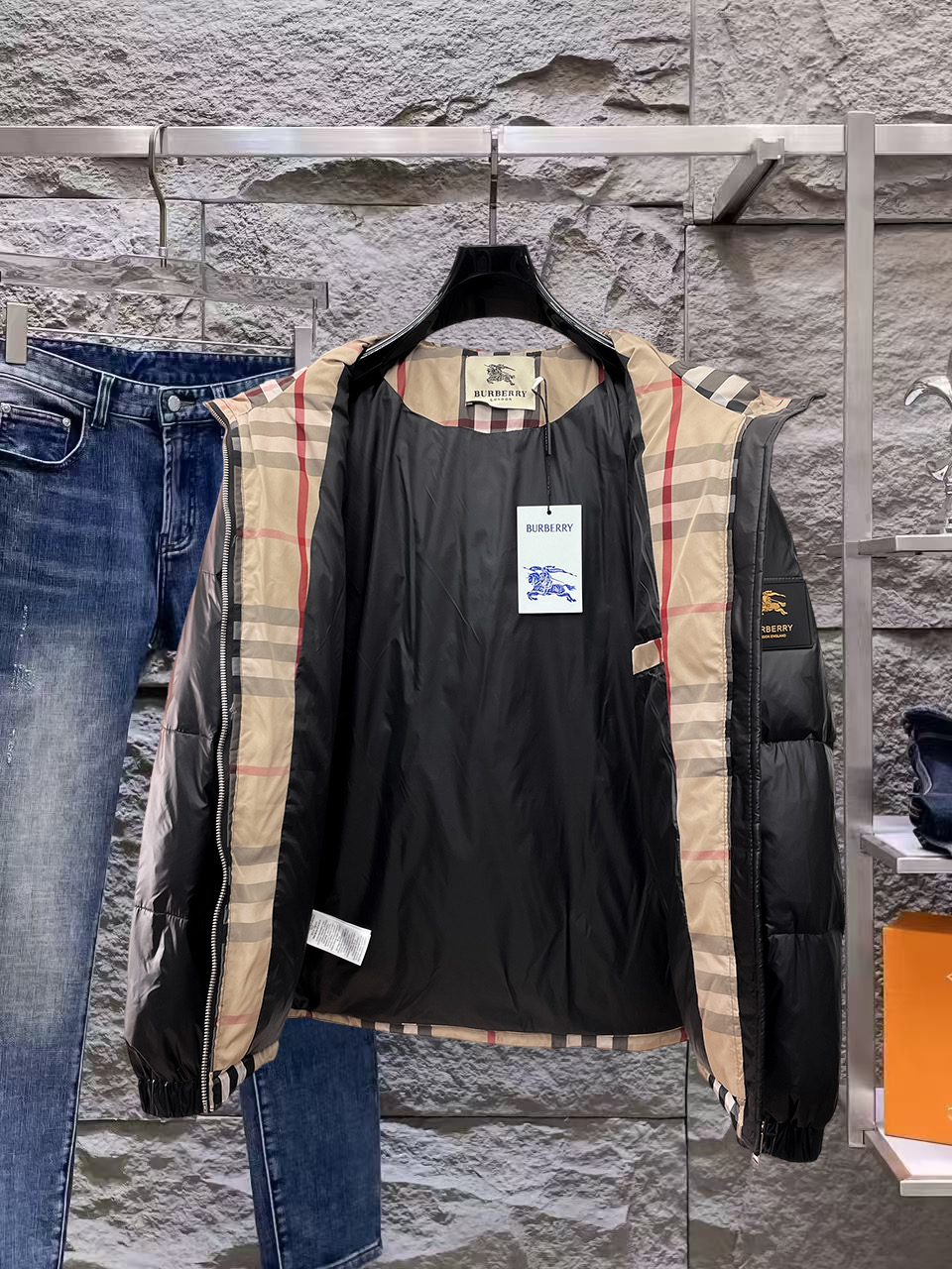 Burberry Couple Down Jacket Goose Down M-l-xl