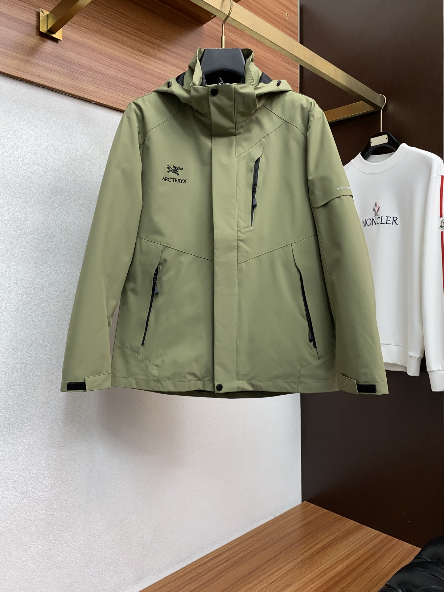 Arcteryx Male Down Jacket White Duck Down Hooded S-l-xl