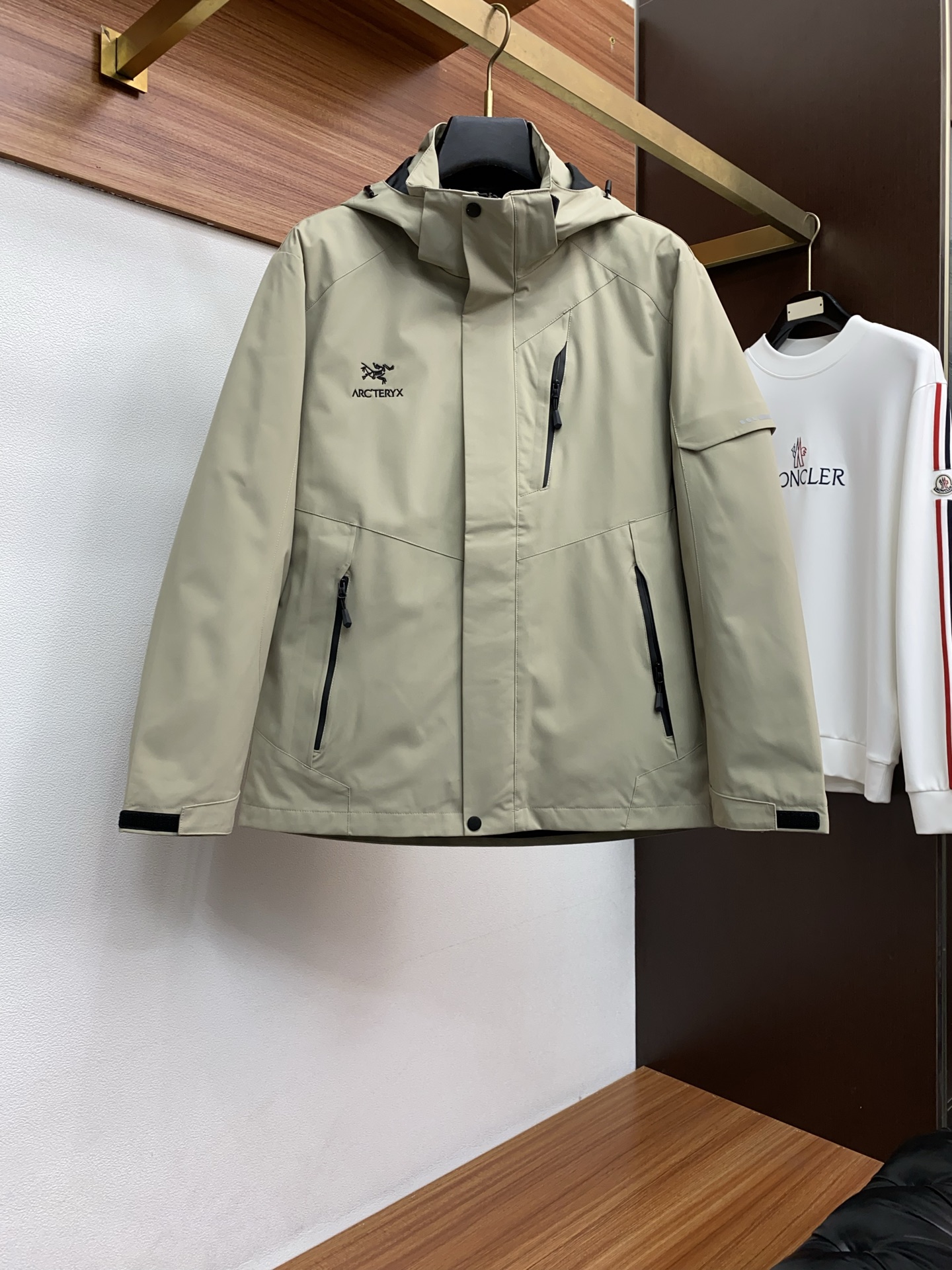 Arcteryx Male Down Jacket White Duck Down Hooded S-l-xl