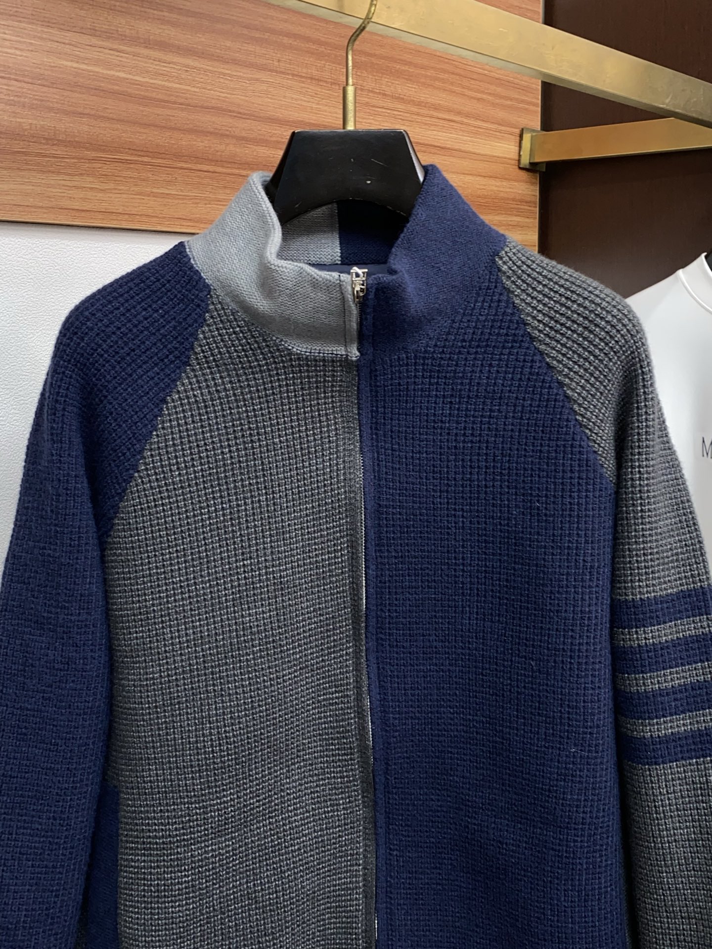 Thom Browne Male Down Jacket Knitted Hooded M-l-xl