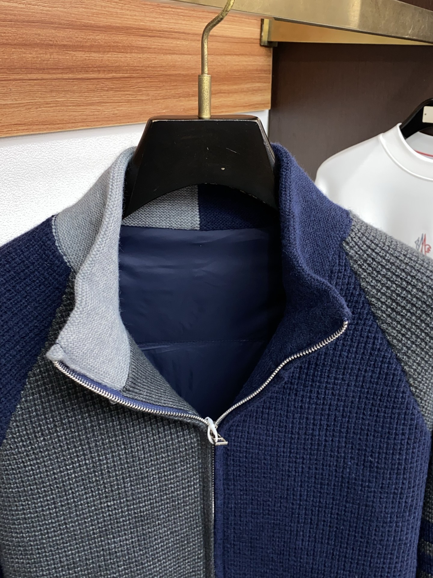 Thom Browne Male Down Jacket Knitted Hooded M-l-xl