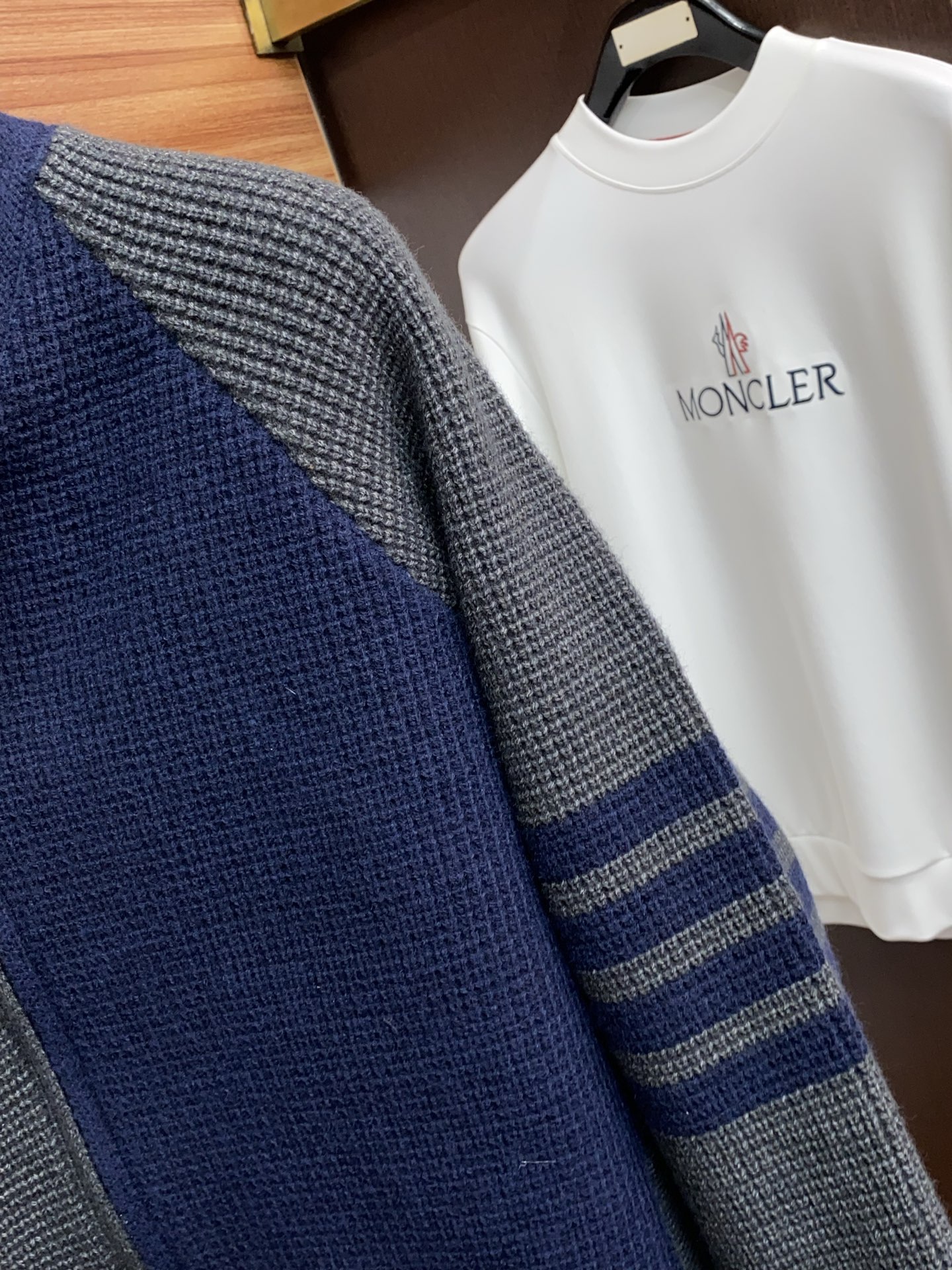 Thom Browne Male Down Jacket Knitted Hooded M-l-xl