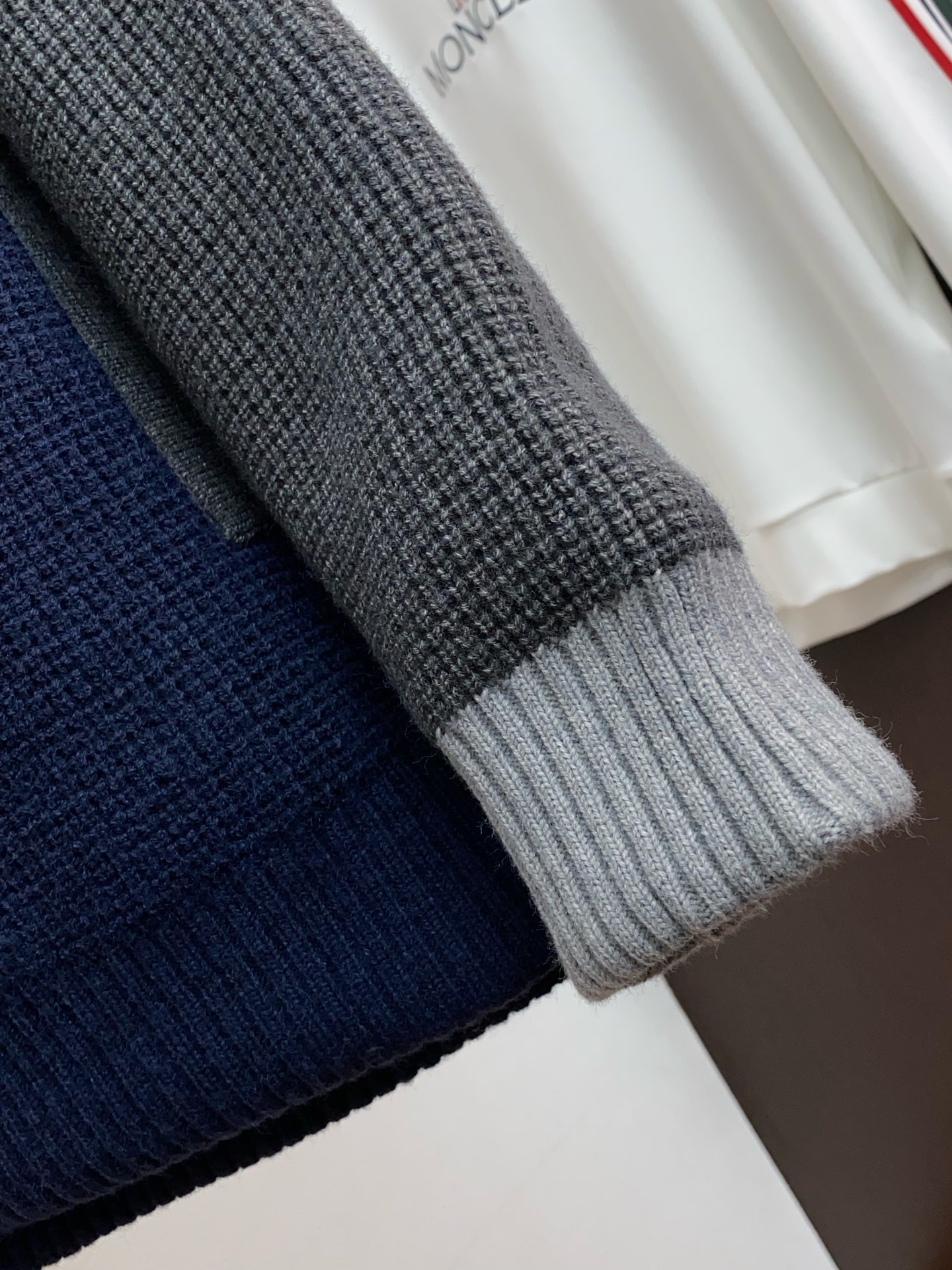 Thom Browne Male Down Jacket Knitted Hooded M-l-xl