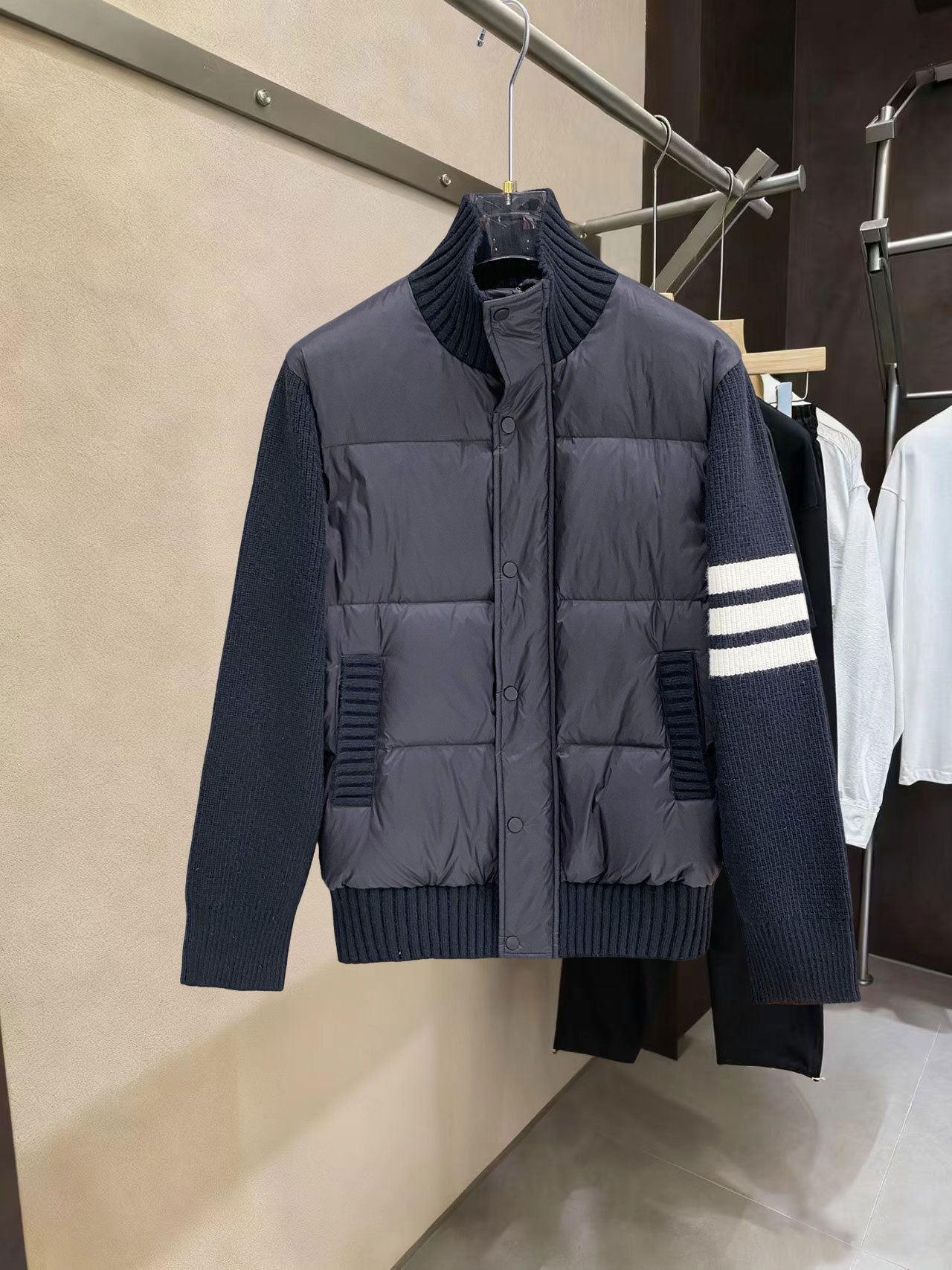 Thom Browne Down Jacket Knitted Slim Fit M-xl