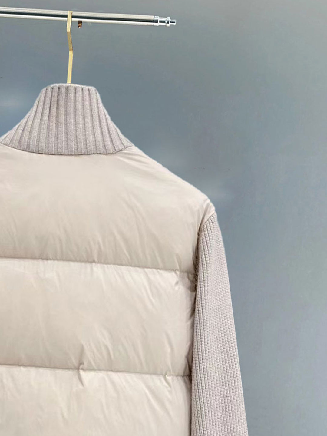 Thom Browne Female Down Jacket Knitted Slim Fit M-xl