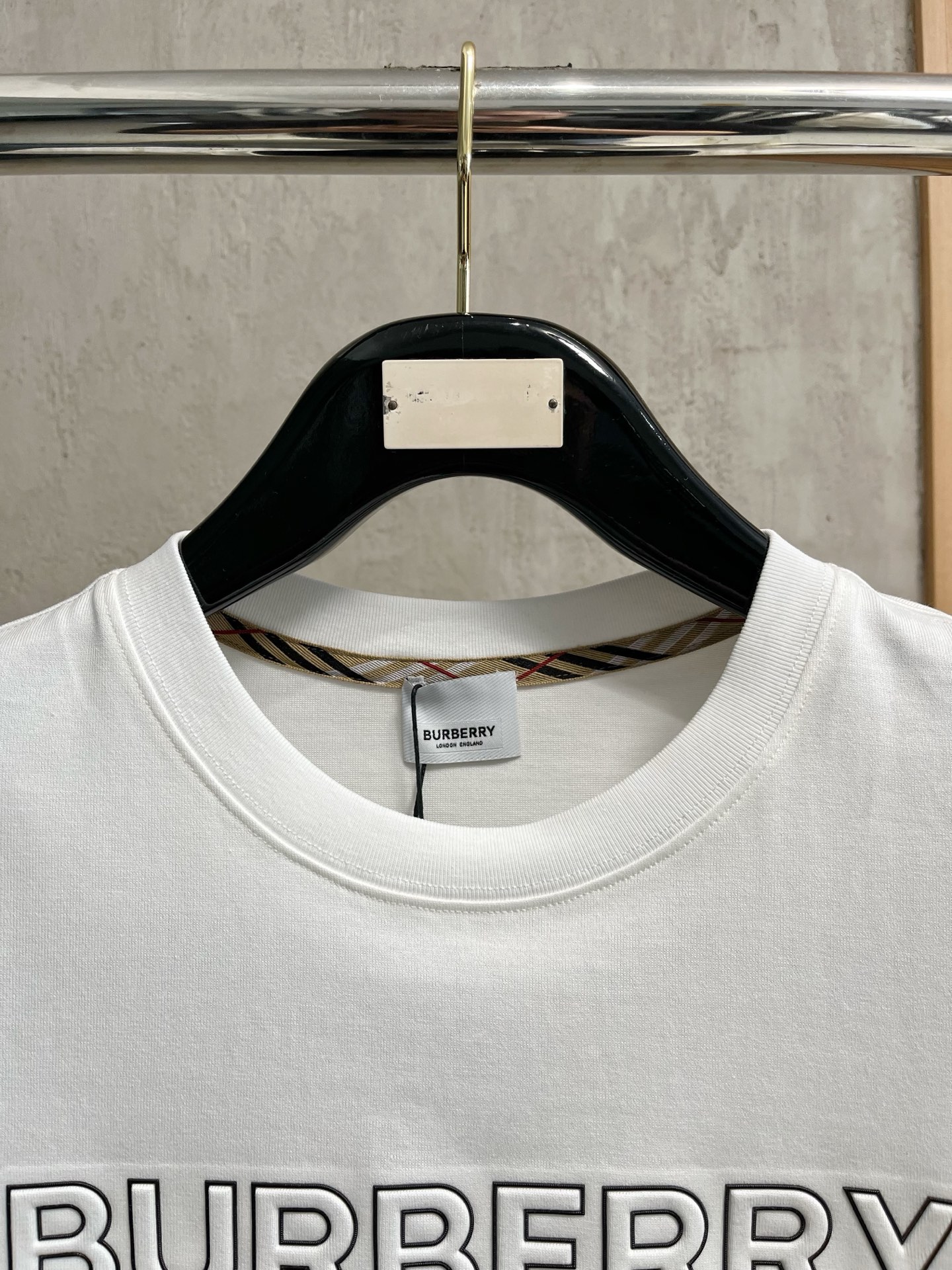 Burberry Couple Basic Clothing Cotton Black S-m-l-xl-xxl