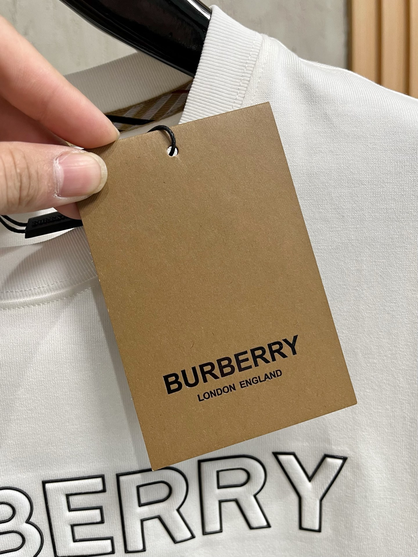Burberry Couple Basic Clothing Cotton Black S-m-l-xl-xxl