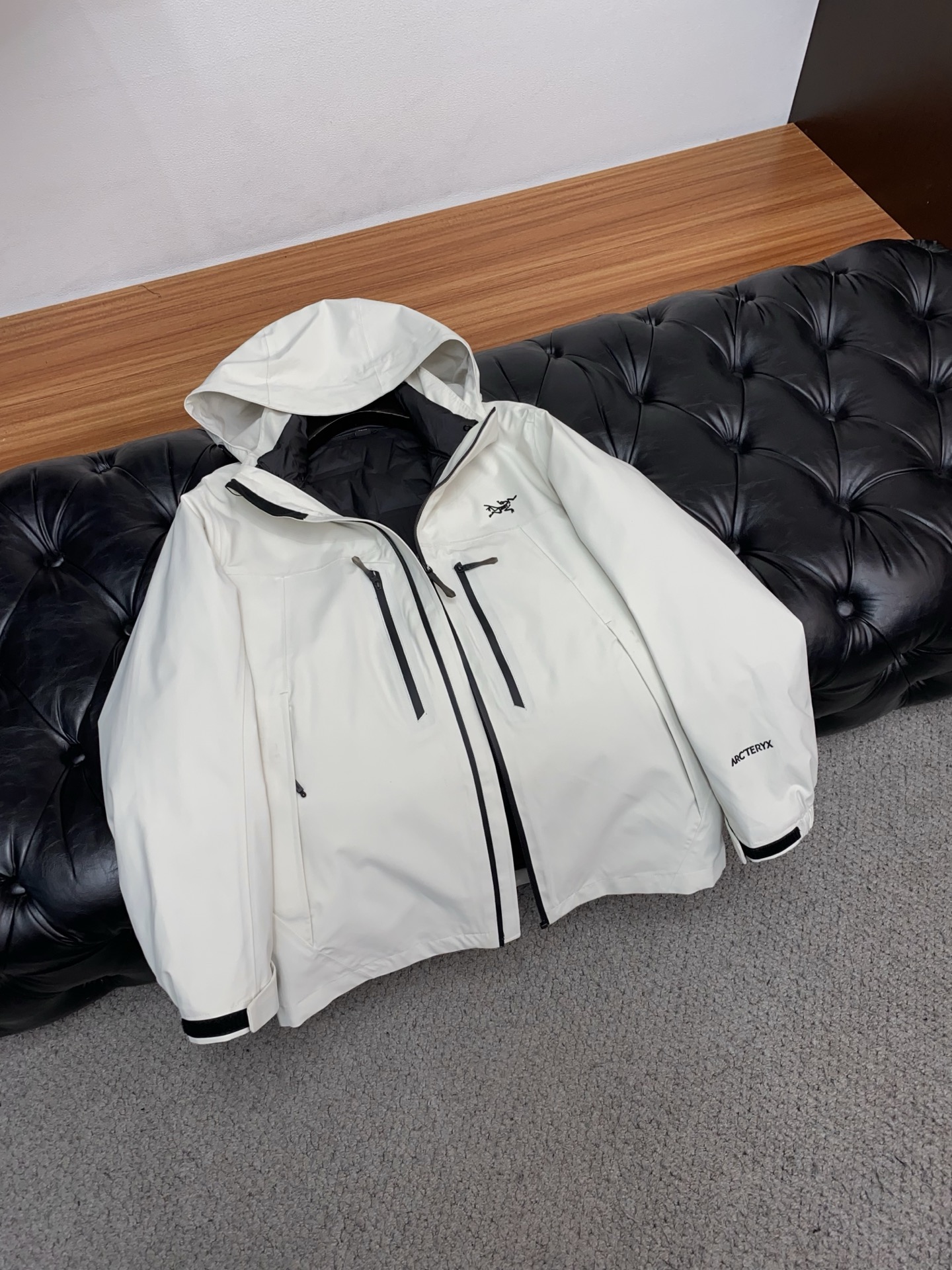 Arcteryx Male Down Jacket White Duck Down Hooded S-l-xl