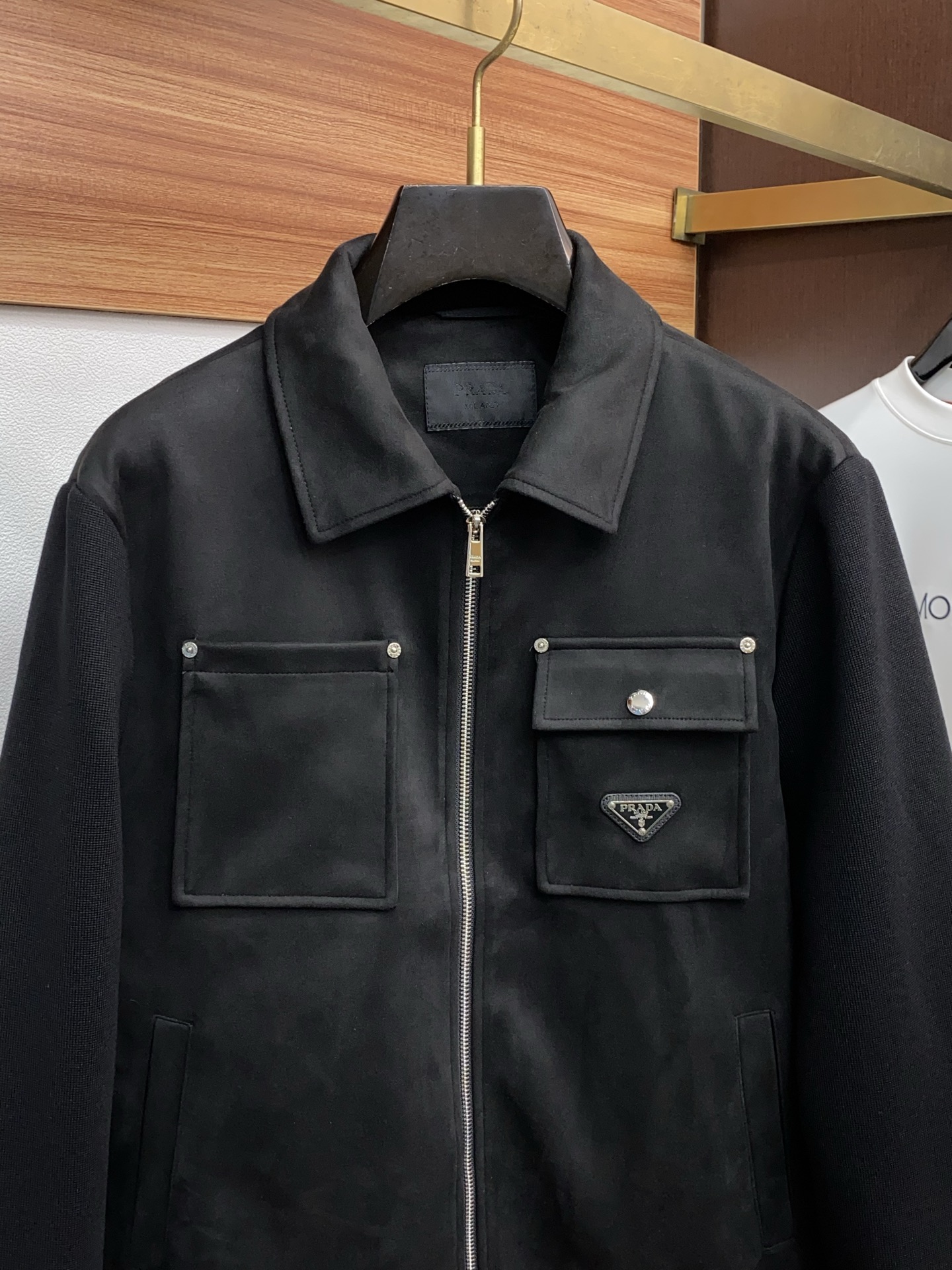 Prada Male Down Jacket White Duck Down Hooded M-l-xl