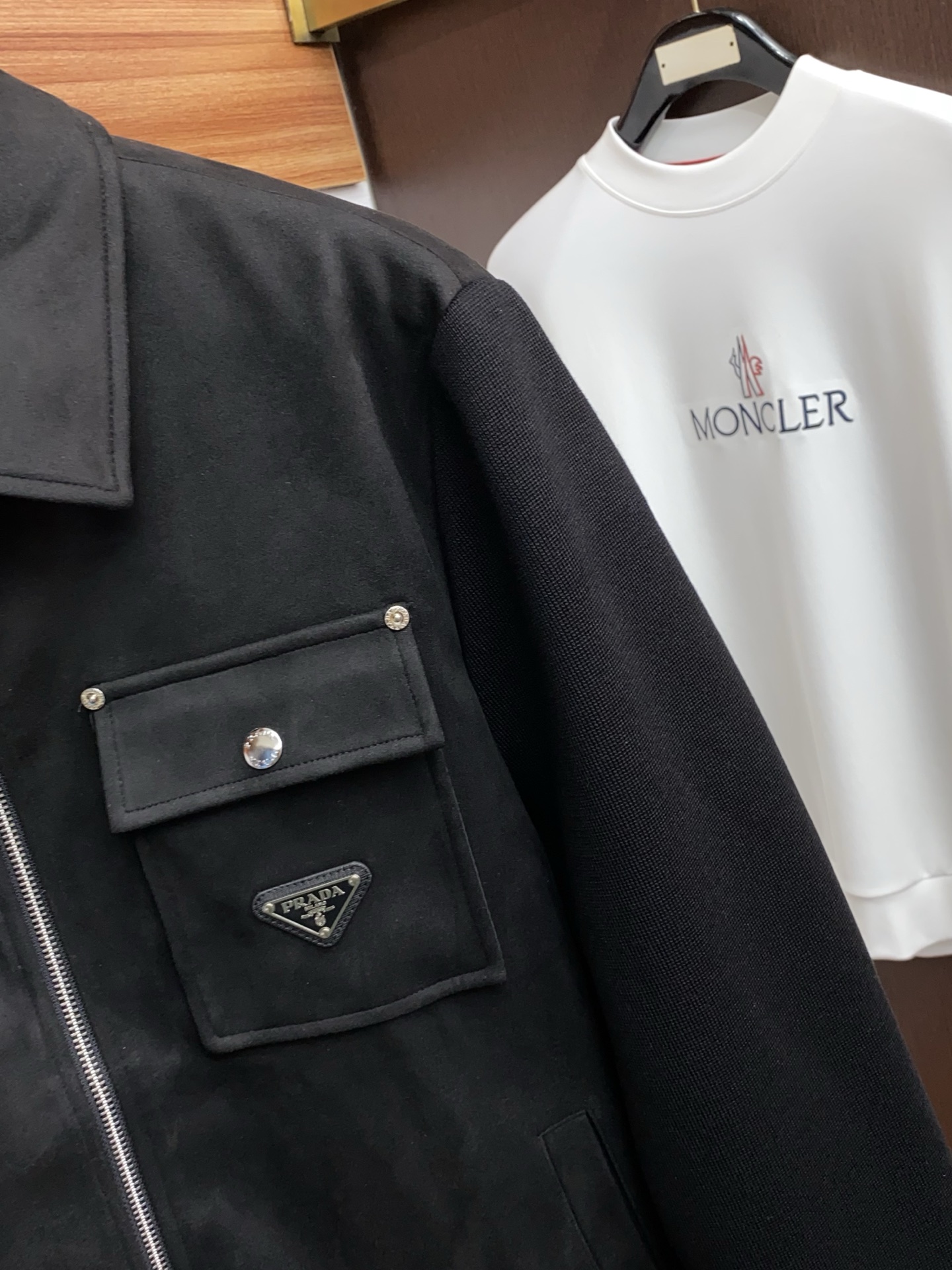 Prada Male Down Jacket White Duck Down Hooded M-l-xl