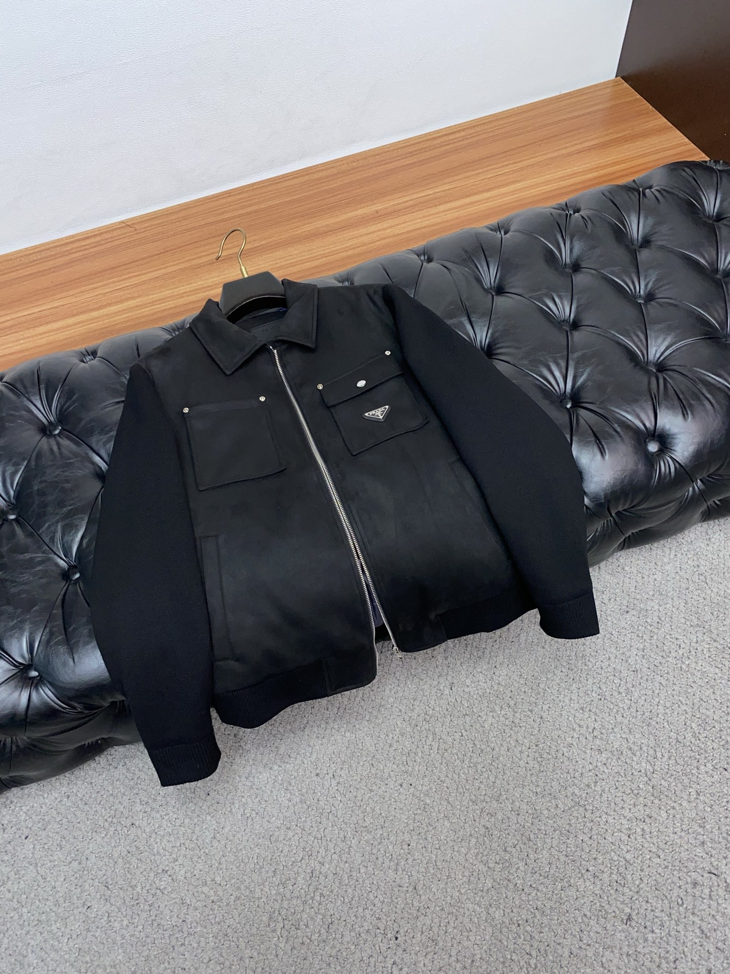 Prada Male Down Jacket White Duck Down Hooded M-l-xl