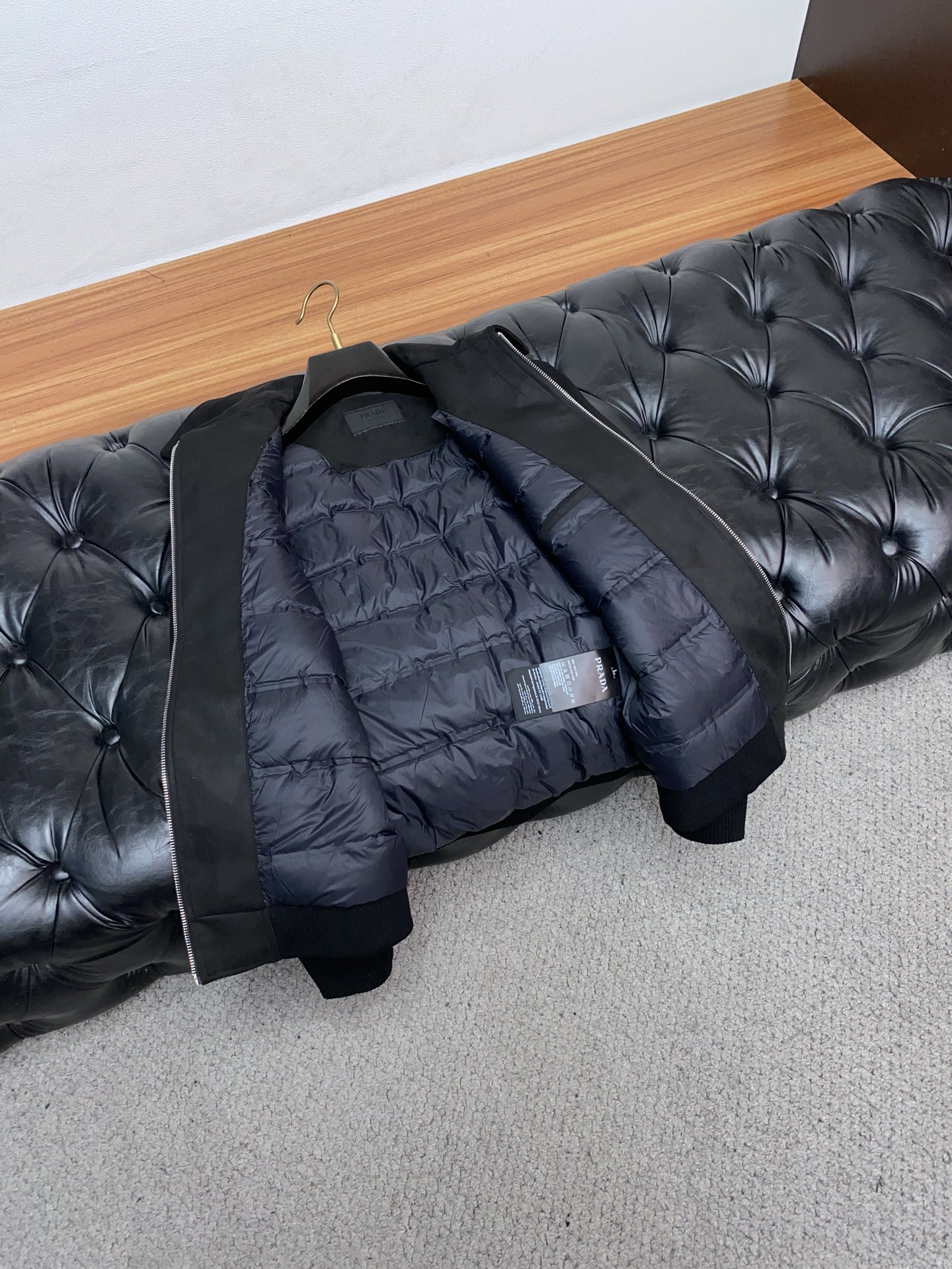 Prada Male Down Jacket White Duck Down Hooded M-l-xl