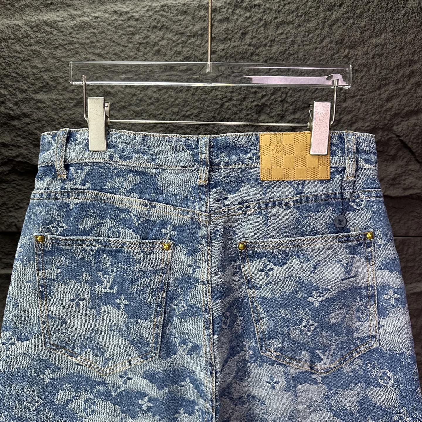 Louis Vuitton Couple Jeans Blue Loose Fit L