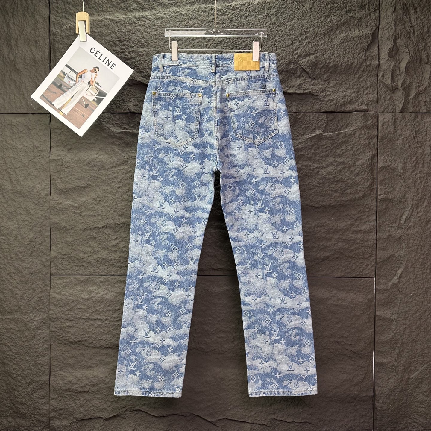 Louis Vuitton Couple Jeans Blue Loose Fit L