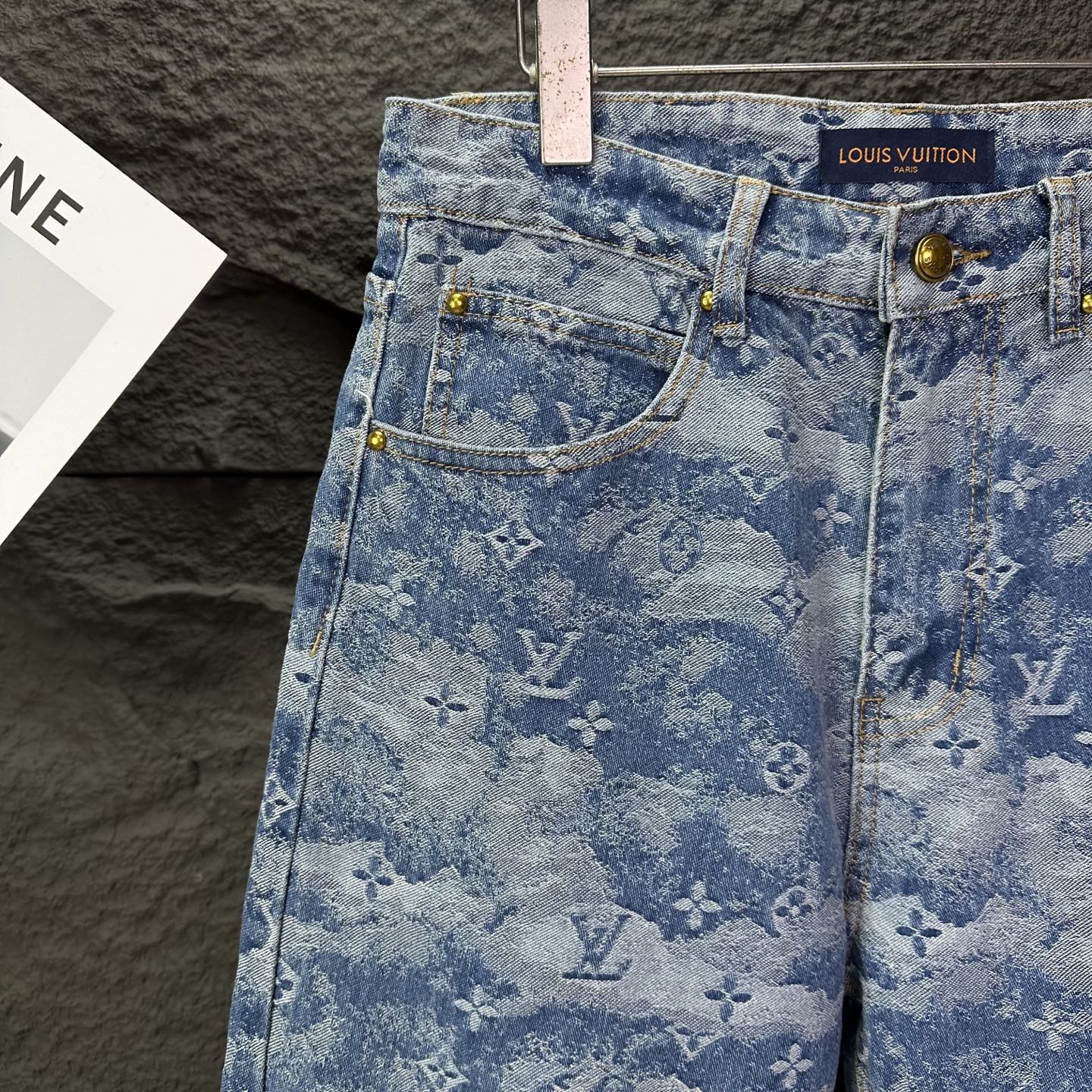 Louis Vuitton Couple Jeans Blue Loose Fit L