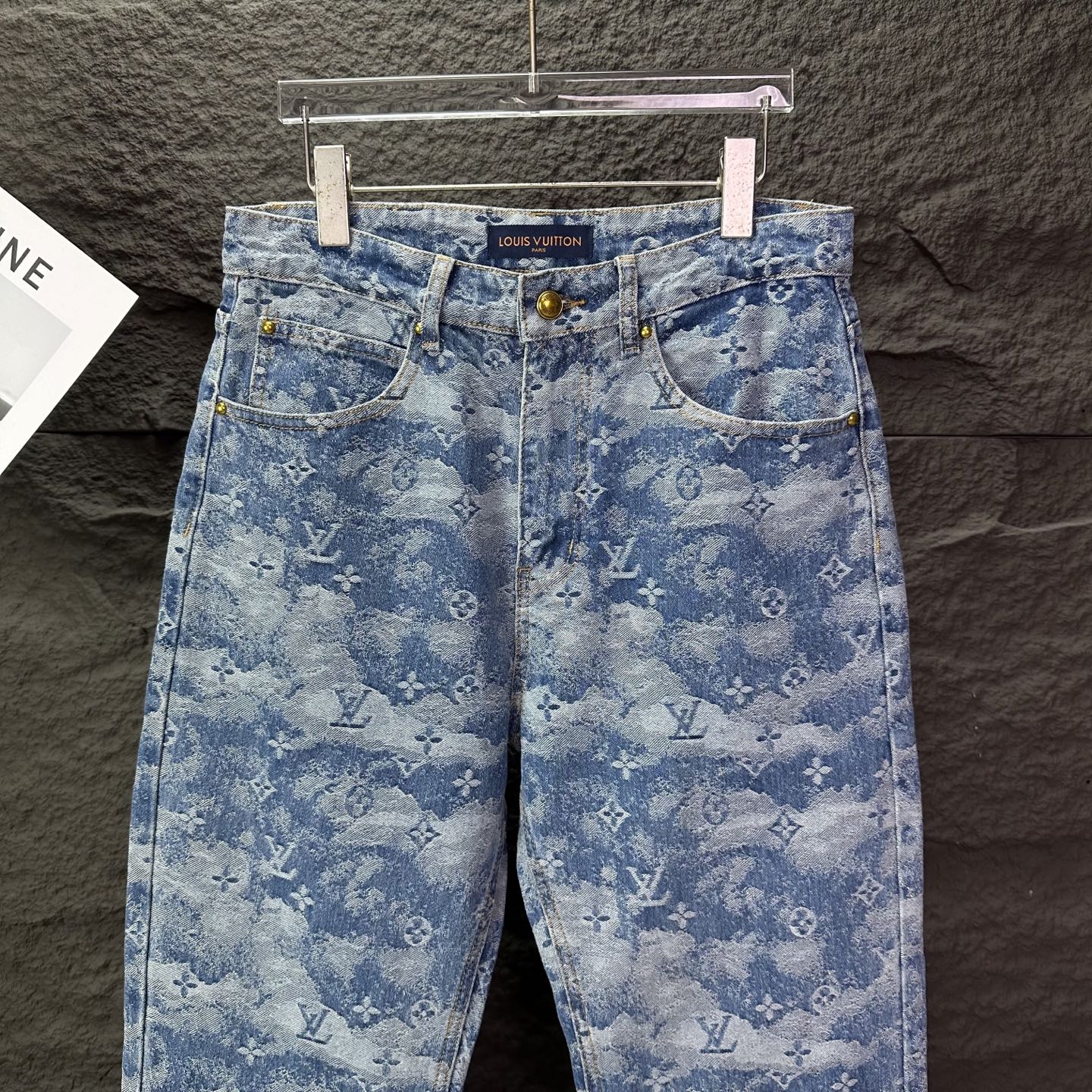 Louis Vuitton Couple Jeans Blue Loose Fit L
