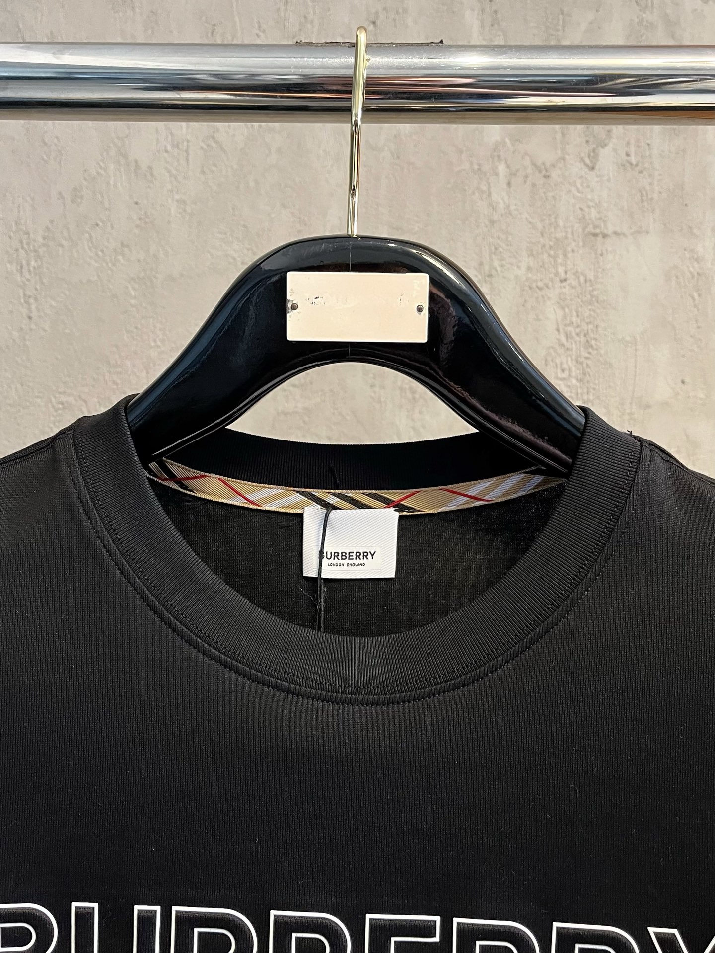 Burberry Couple Basic Clothing Cotton Black S-m-l-xl-xxl