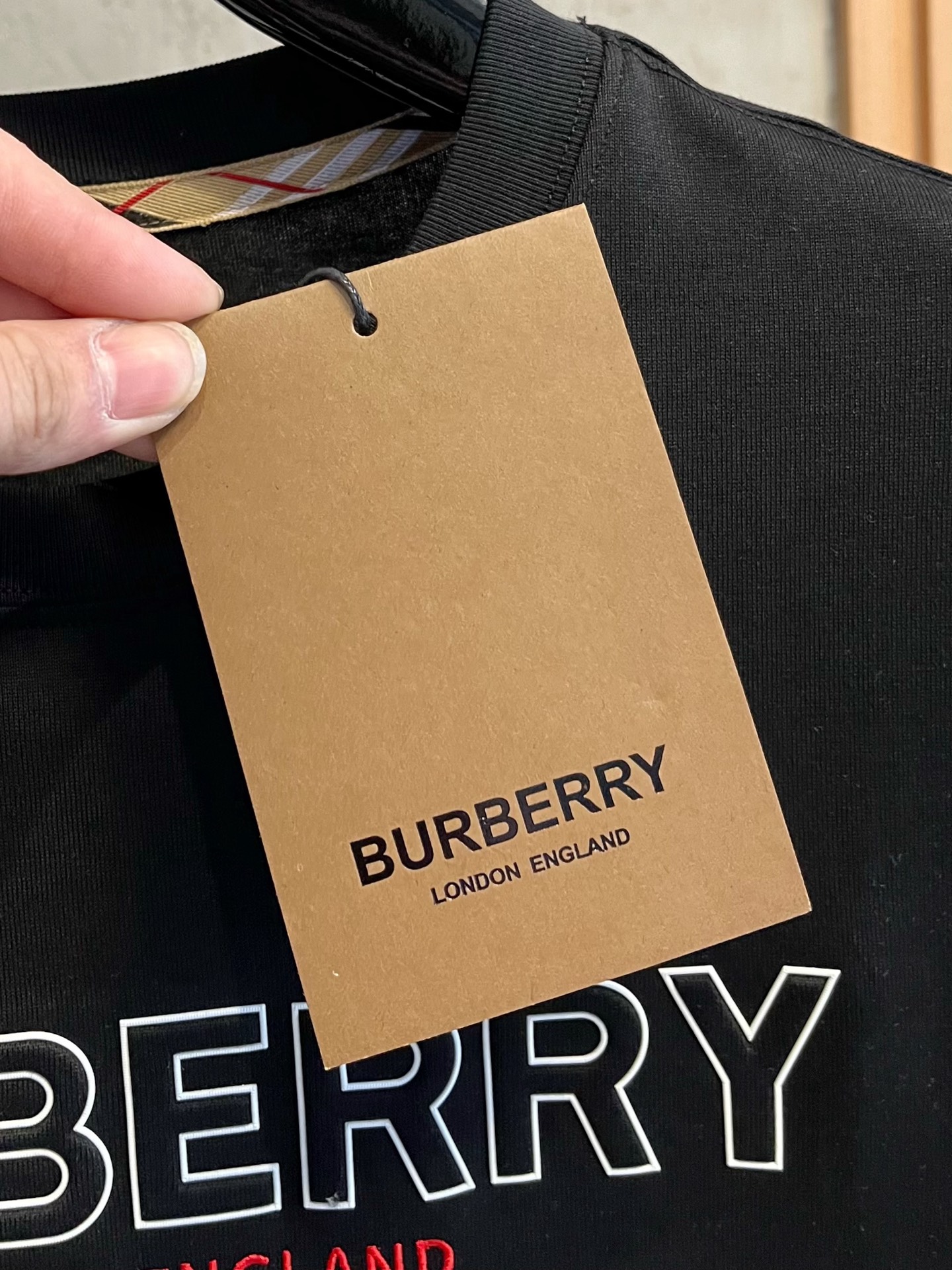Burberry Couple Basic Clothing Cotton Black S-m-l-xl-xxl