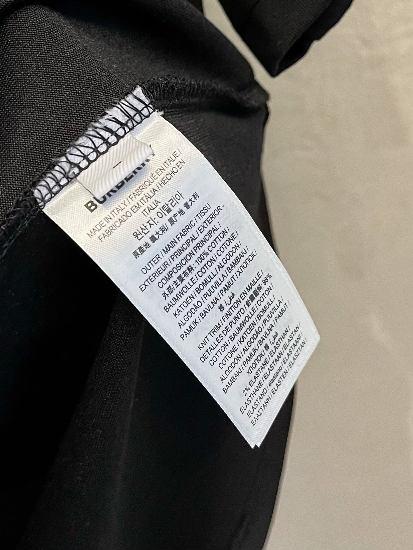 Burberry Couple Basic Clothing Cotton Black S-m-l-xl-xxl