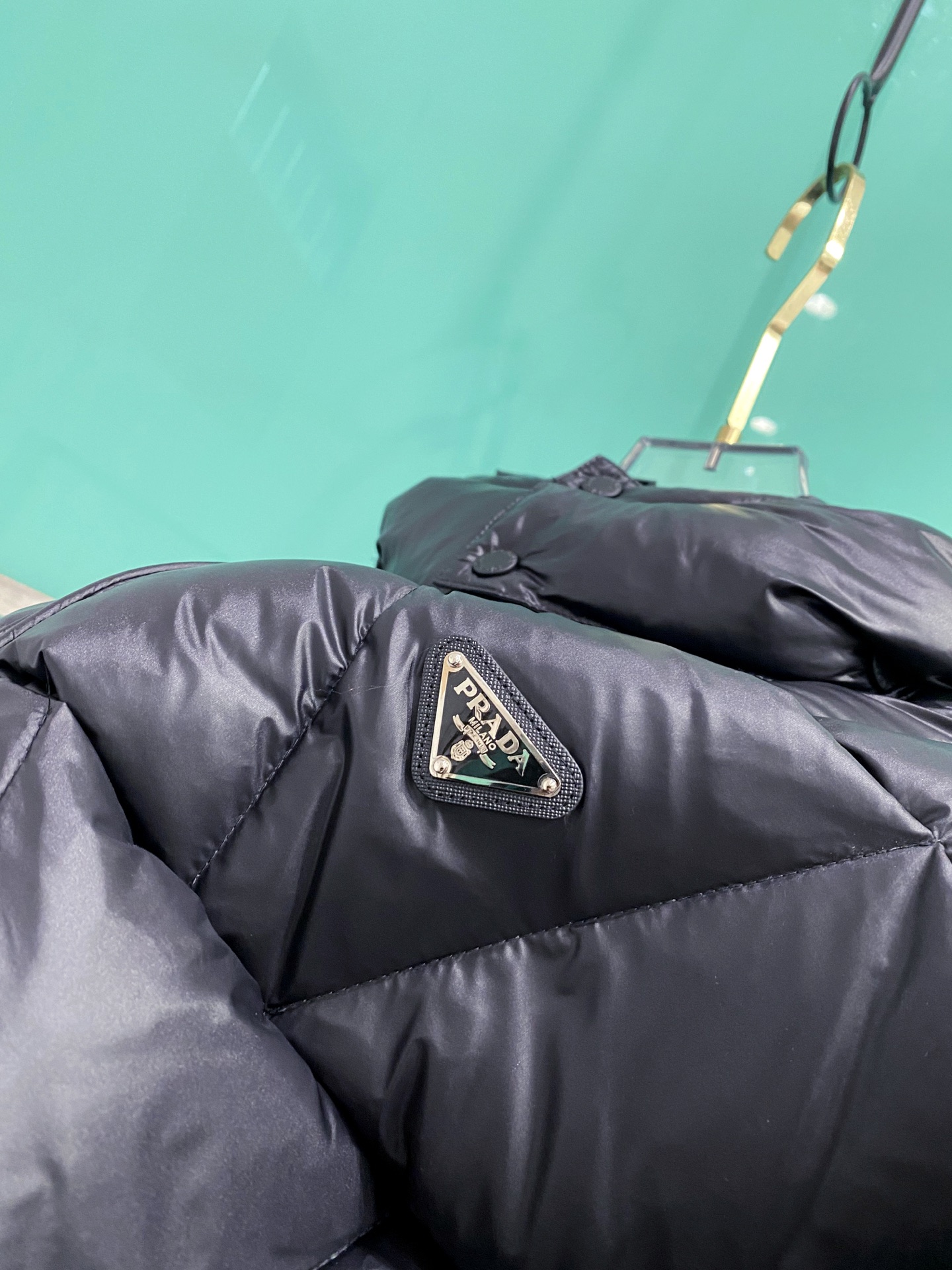 Prada Down Jacket White Duck Down Black Hooded 54-48-56-50-52