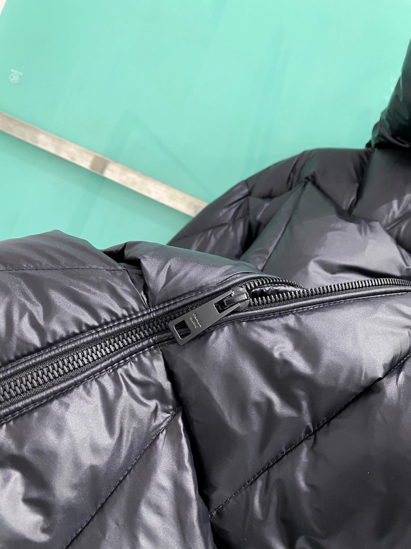 Prada Down Jacket White Duck Down Black Hooded 54-48-56-50-52