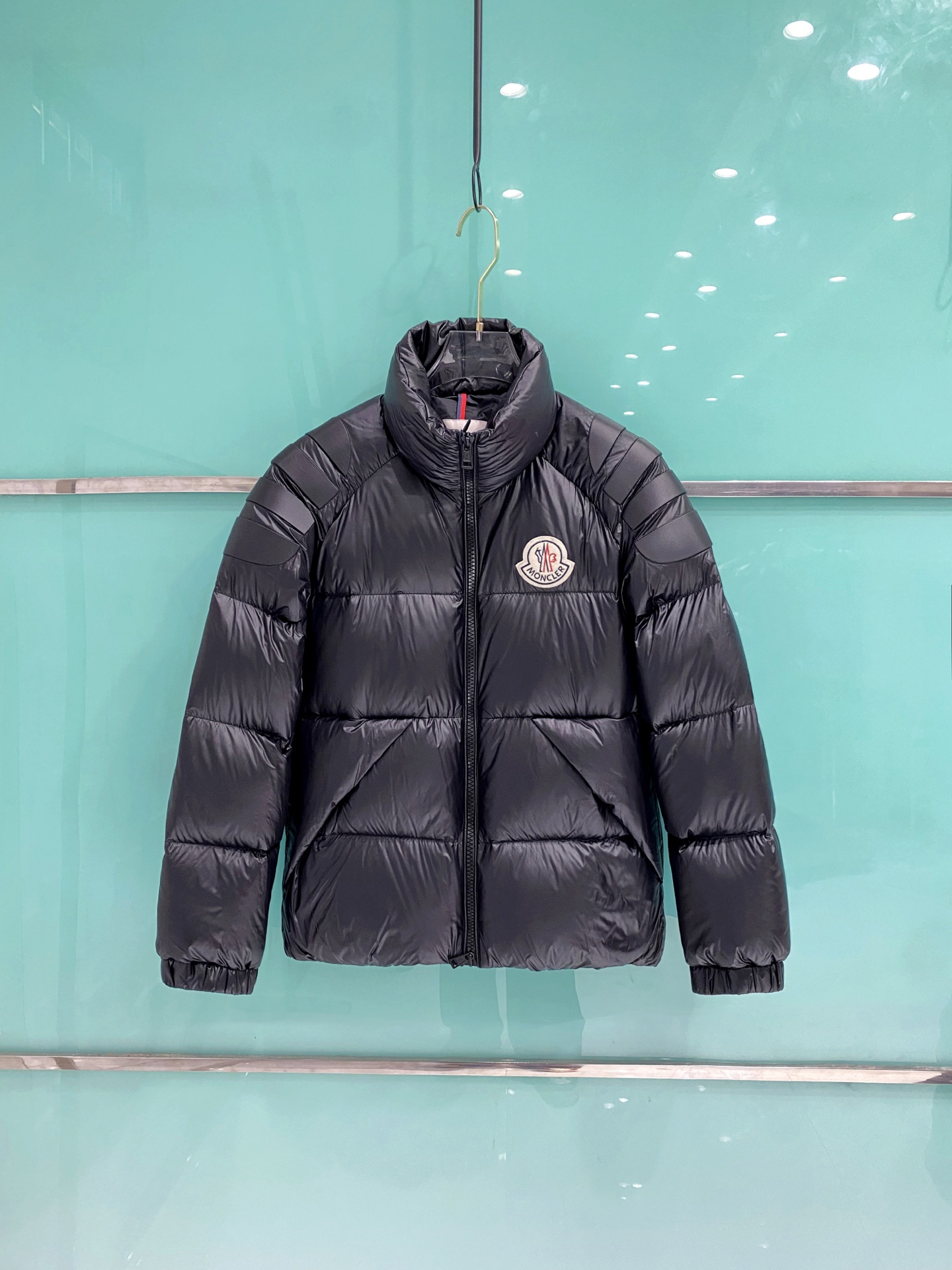 Moncler Couple Down Jacket Goose Down Black Loose Fit M-l