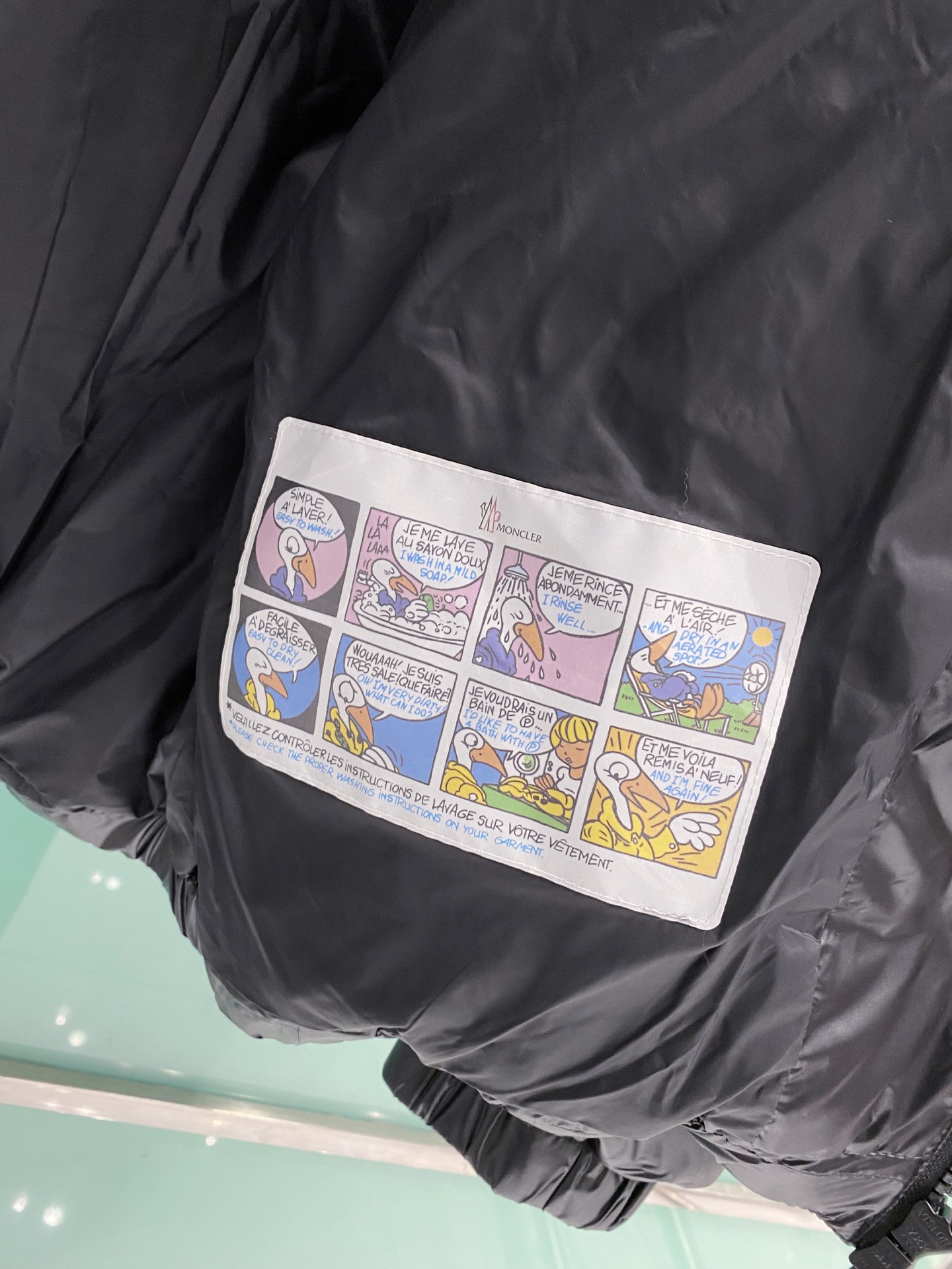 Moncler Couple Down Jacket Goose Down Black Loose Fit M-l