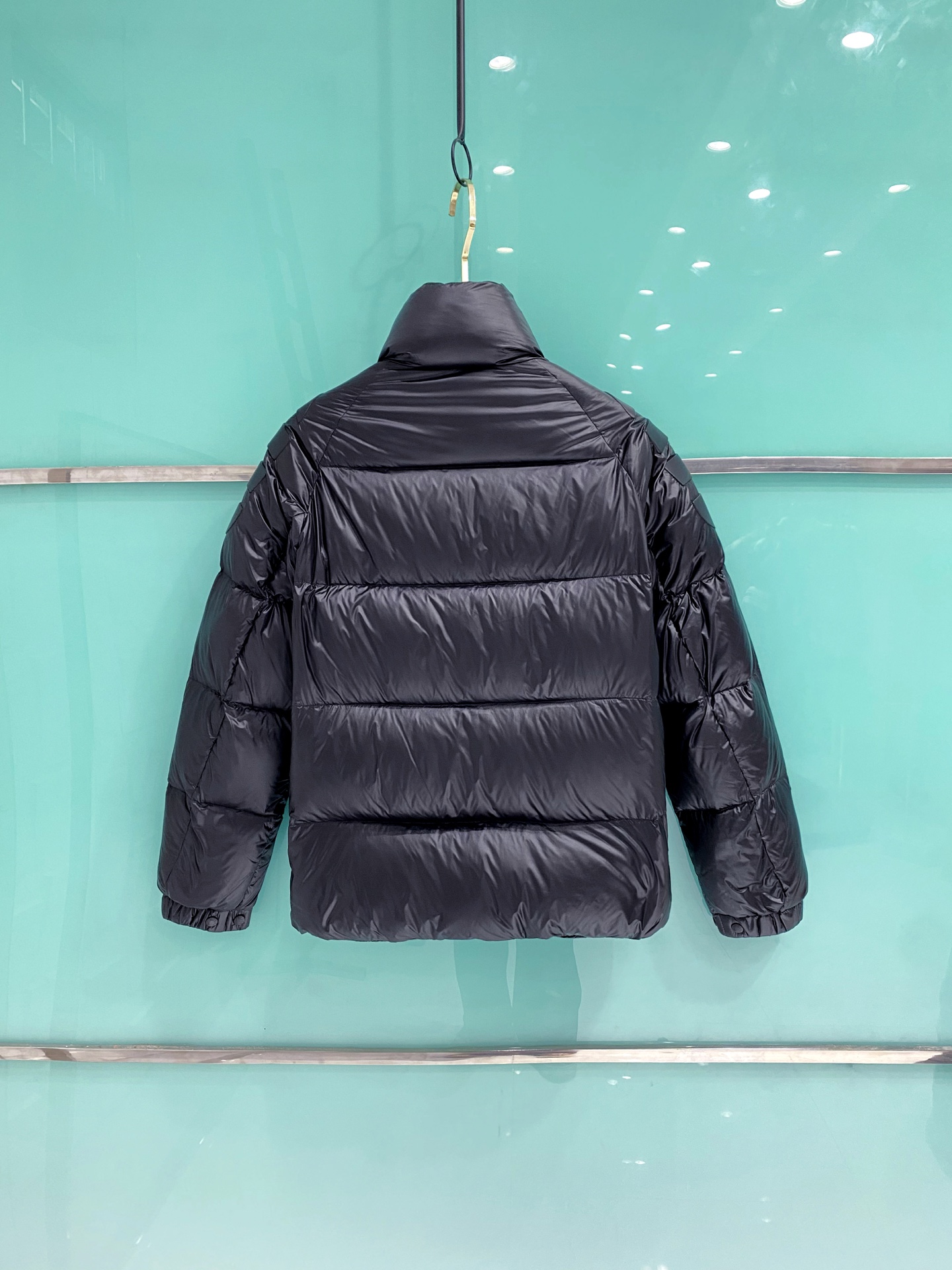 Moncler Couple Down Jacket Goose Down Black Loose Fit M-l