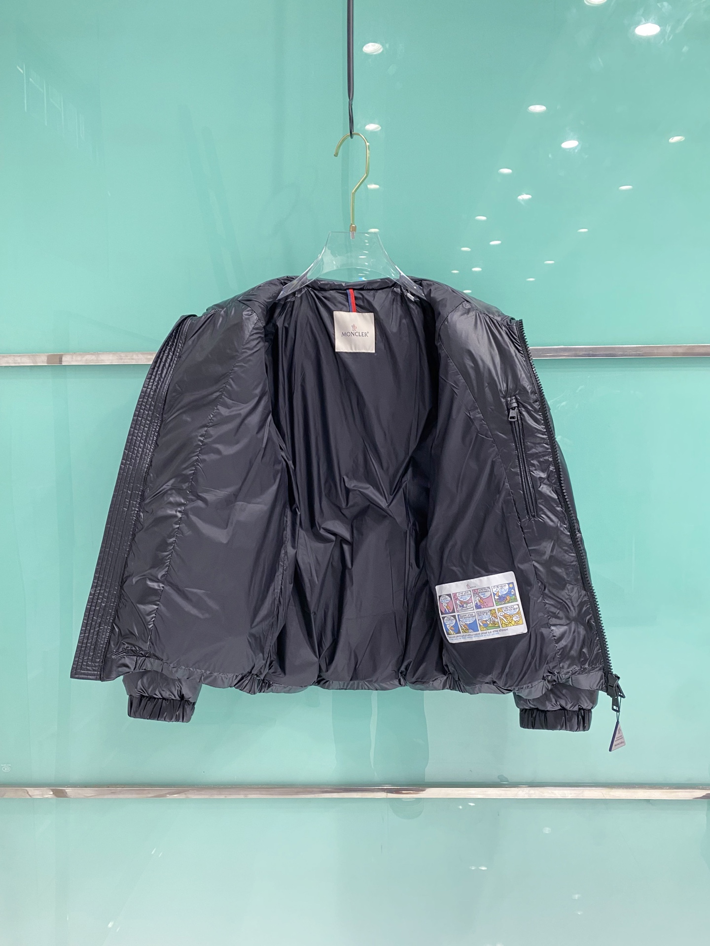 Moncler Couple Down Jacket Goose Down Black Loose Fit M-l