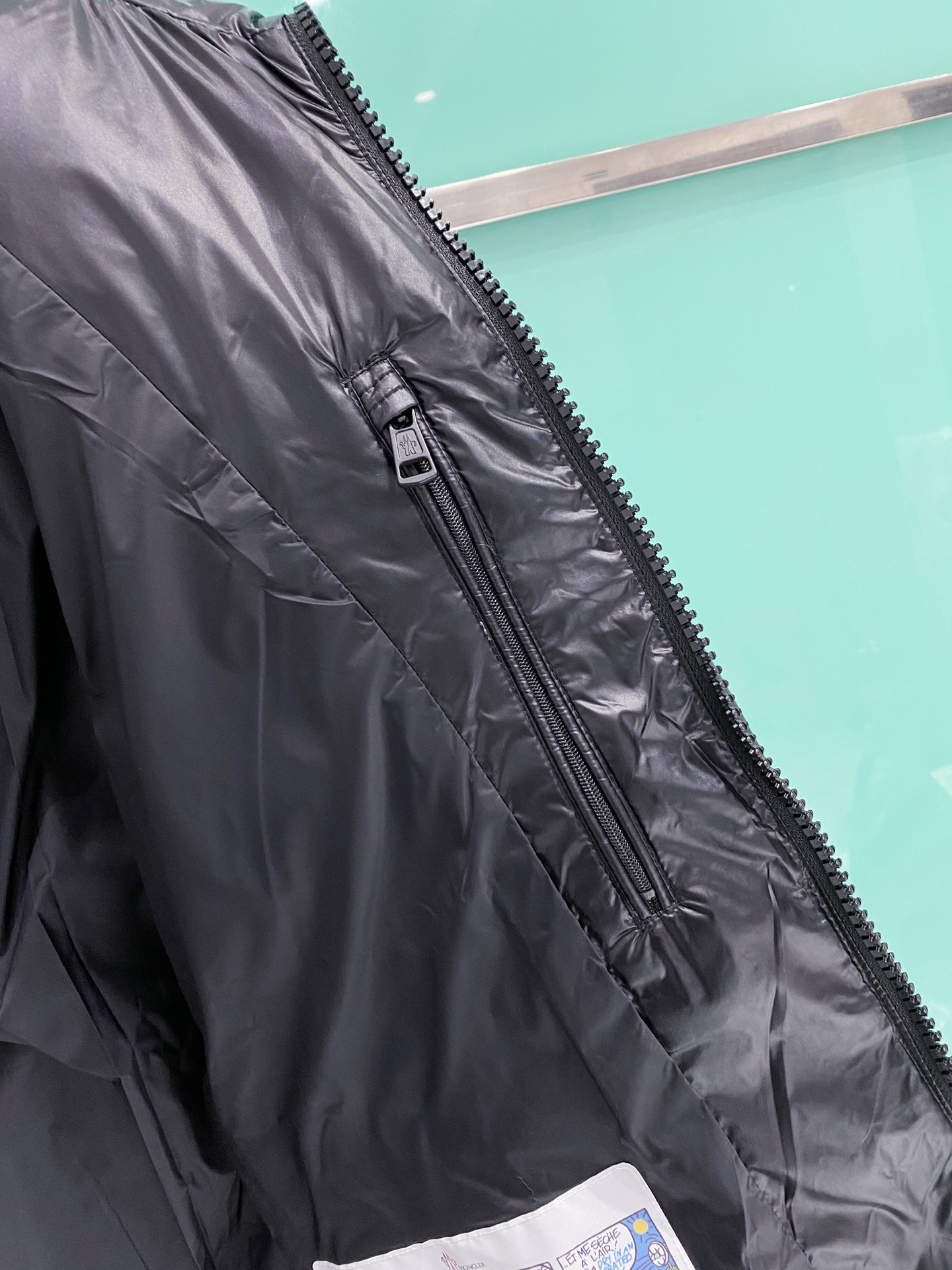 Moncler Couple Down Jacket Goose Down Black Loose Fit M-l