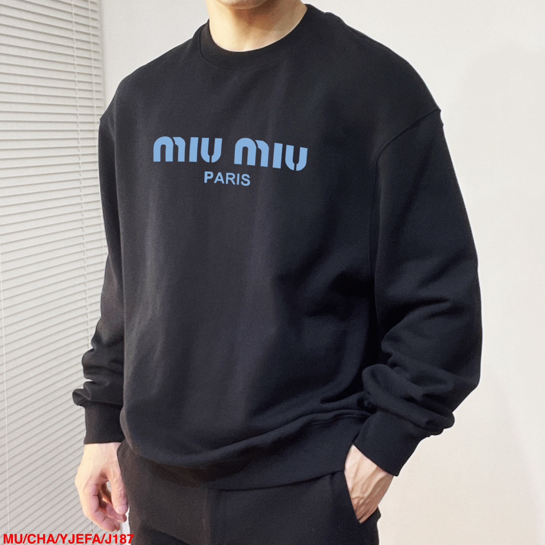 Miu Miu Hoodie Cotton Printed M-l-xl-182160
