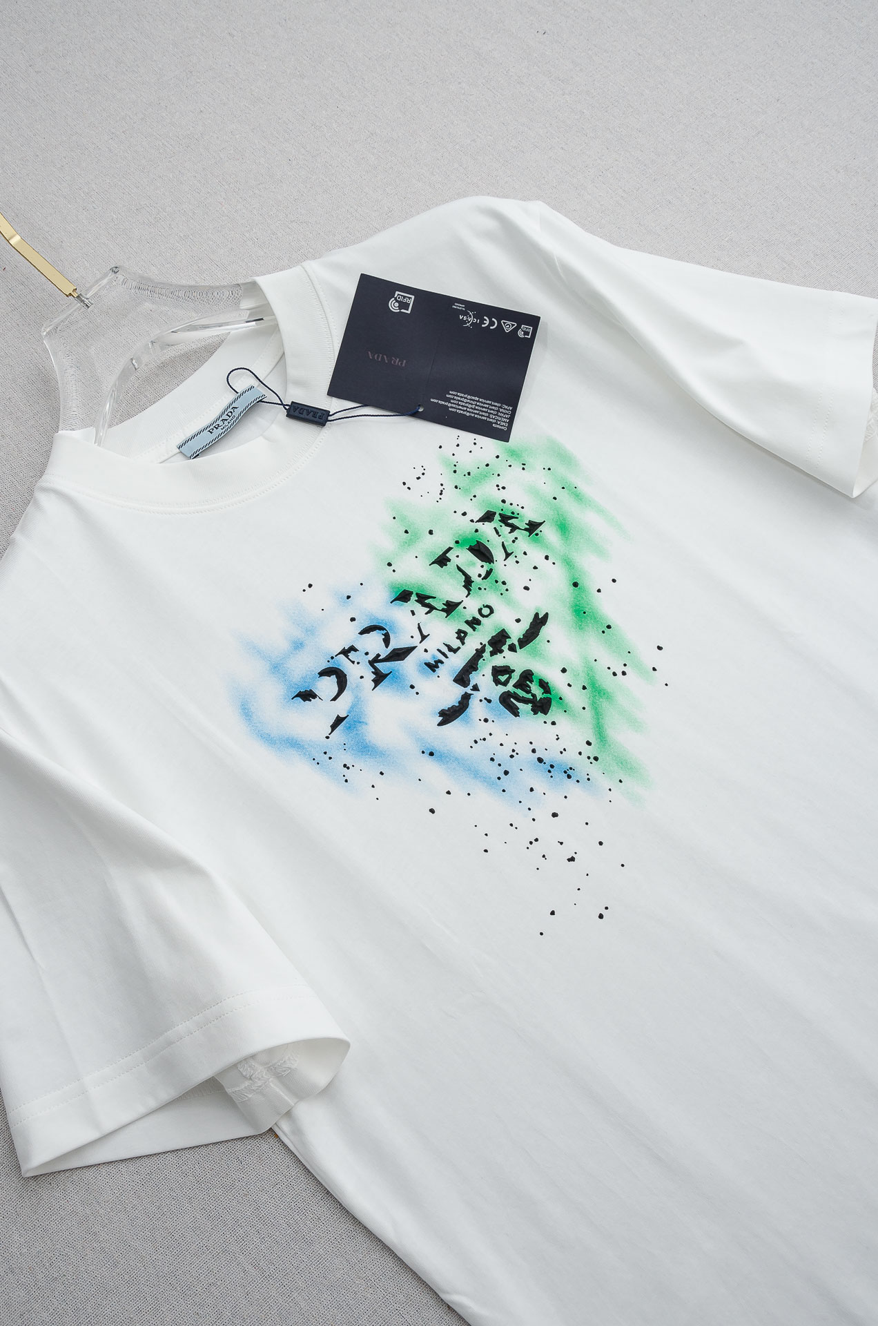 Prada Male Basic Clothing Cotton Printed S-xl