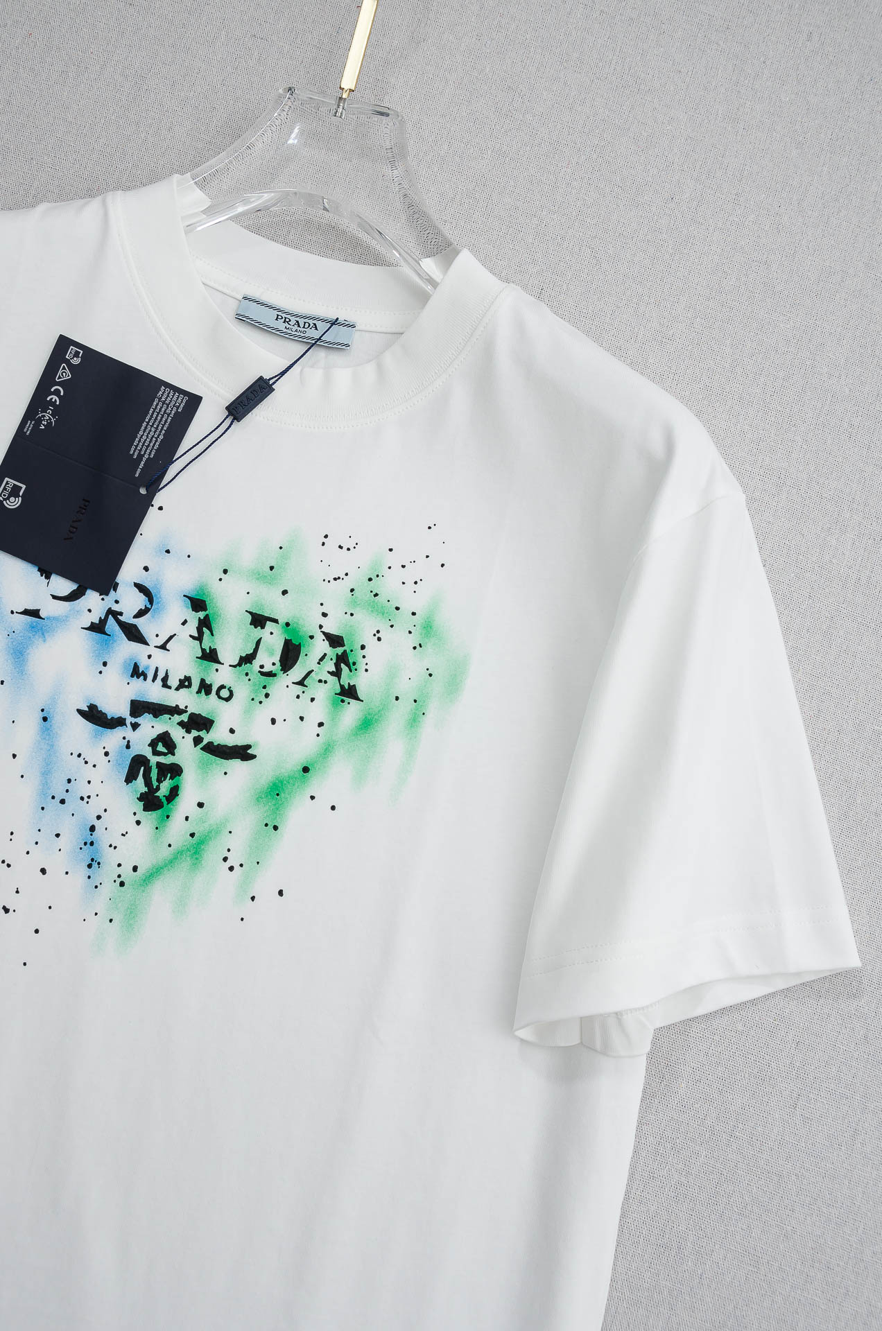 Prada Male Basic Clothing Cotton Printed S-xl