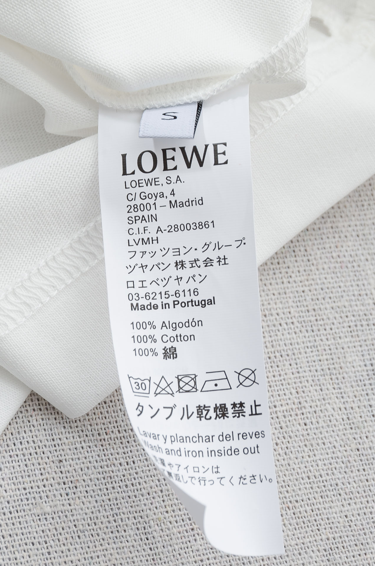 Loewe Male Basic Clothing Cotton Slim Fit S-l-xl