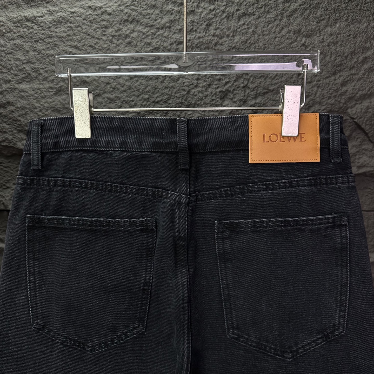 Loewe Couple Jeans Black Loose Fit L