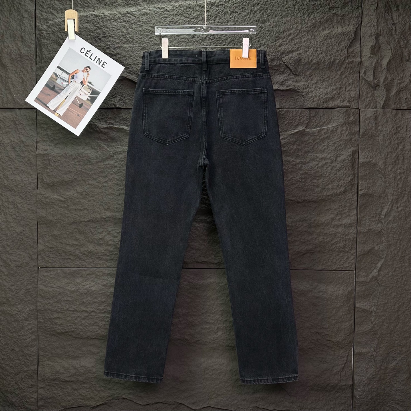 Loewe Couple Jeans Black Loose Fit L