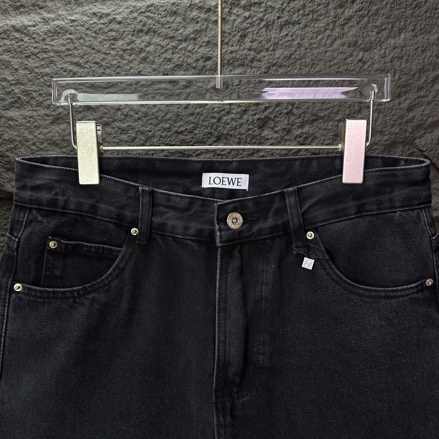 Loewe Couple Jeans Black Loose Fit L