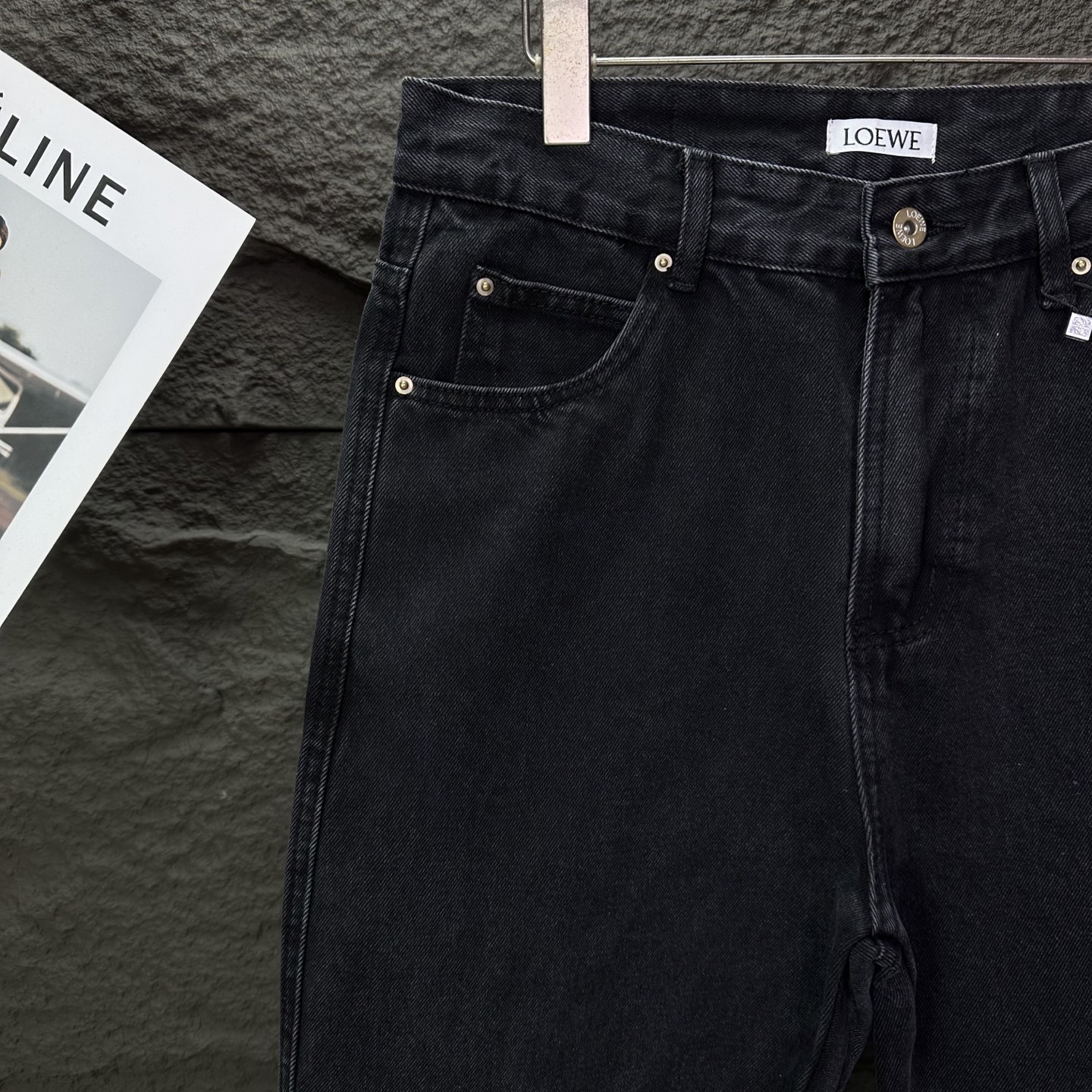 Loewe Couple Jeans Black Loose Fit L