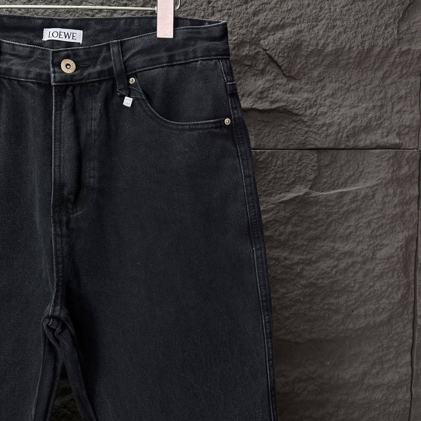 Loewe Couple Jeans Black Loose Fit L